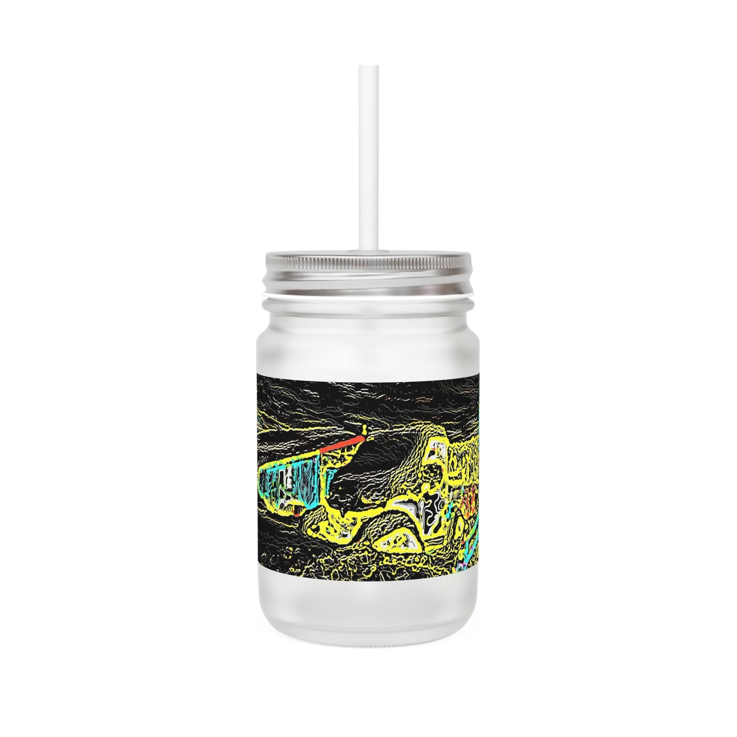 Mason Jar ... "Snow Vehicle In Snow Storm At-Rest" ... Circa 12Mar23 ... Central Idaho ... 18-Hours Rendering Time: Original Works ...