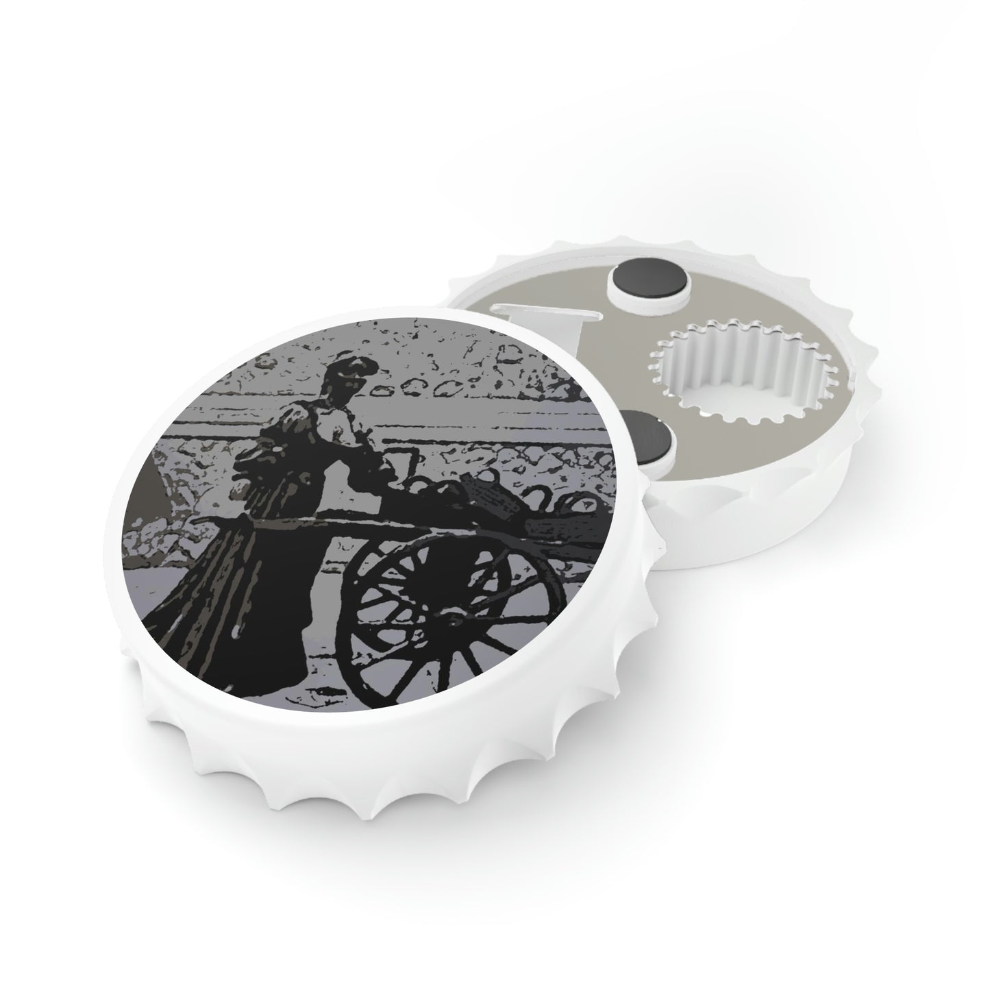 Bottle Opener ... Dublin's "Molly Malone Along Grafton Street" ... Cryin' Cockels & Muscles Alive-Alive-Oh ... Circa 2003 ... Original Works ...