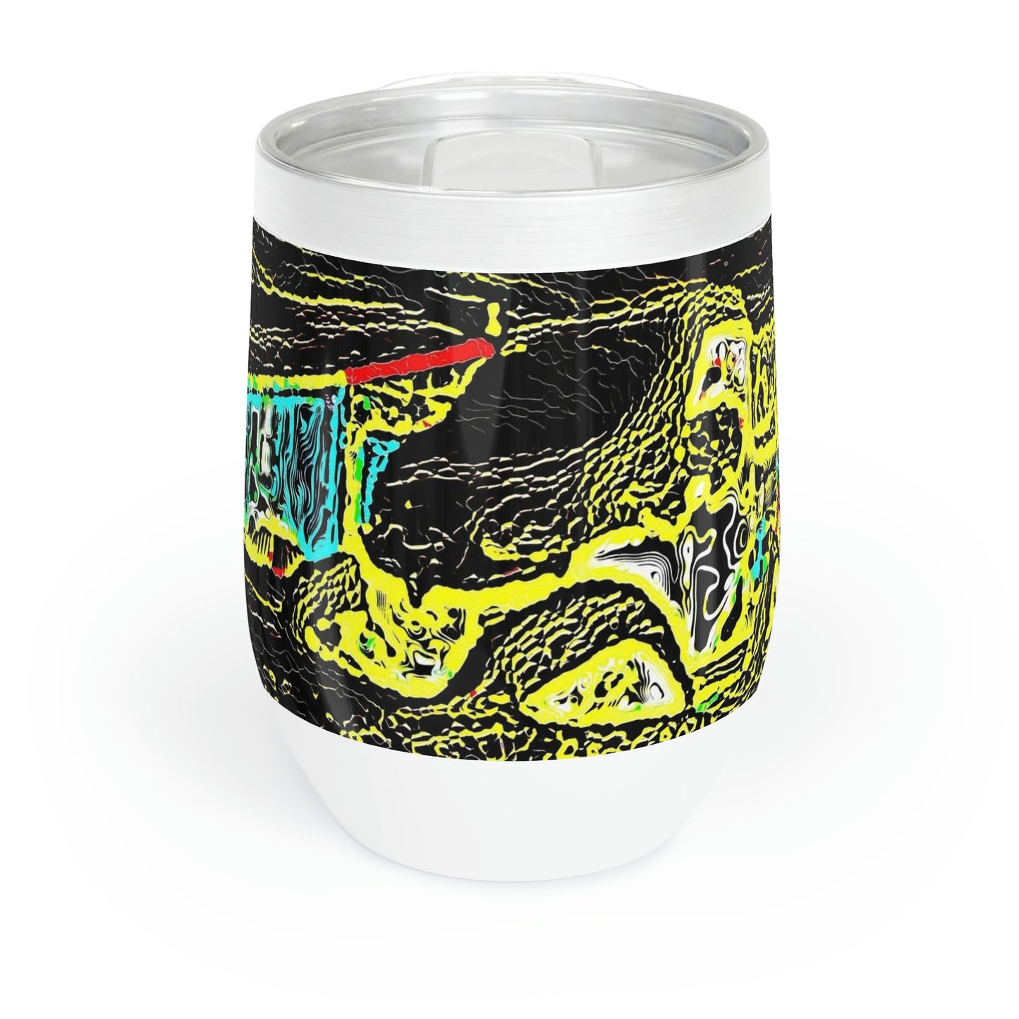 Chill Wine Tumbler ... "Snow Vehicle In Snow Storm At-Rest" ... Circa 12Mar23 ... Central Idaho ... 18-Hours Rendering Time: Original Works ...