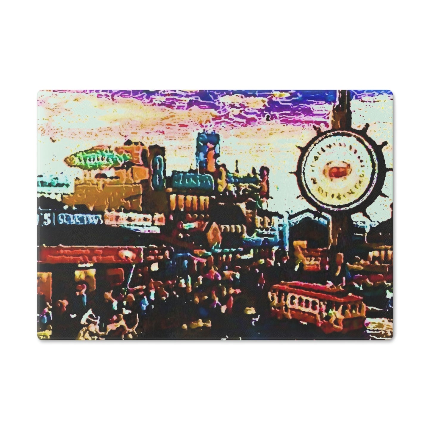 Cutting Board ... "No.9 Fishermen's Grotto - Fishermen's Wharf, SF, California" ... Family Archives: 1970's ... Original Works ...