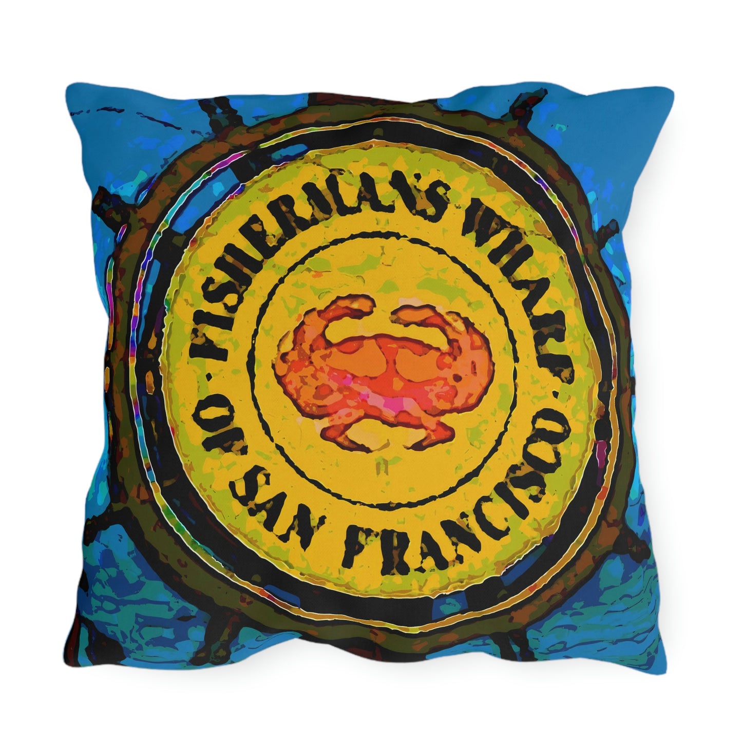 Outdoor Pillows ... "No.9 Fishermen's Grotto - Fishermen's Wharf, SF, California" ... Family Archives: 1970's ... Original Works ...