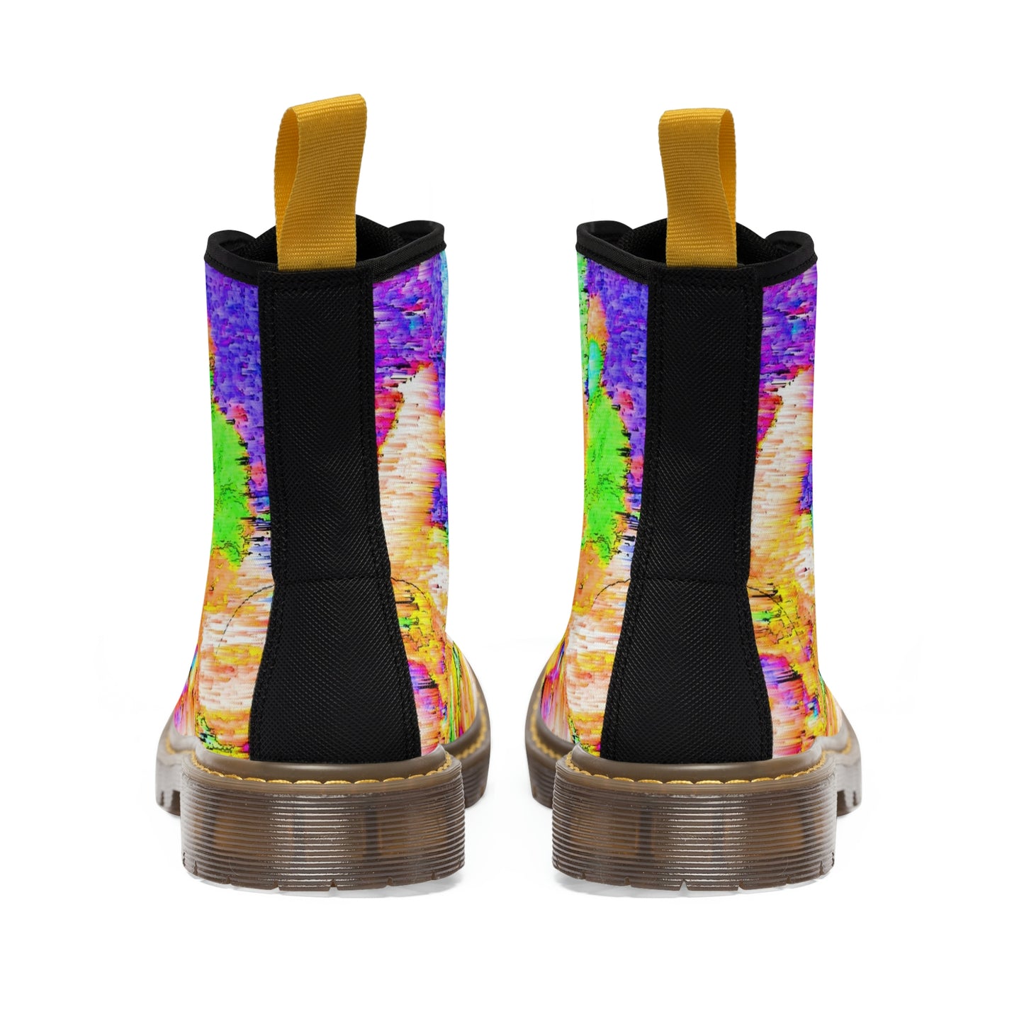 Men's Canvas Boots ... "Hang On Babe ... Fuel Level's Low ... Gotta Hit The Juice For A Bit ... Expect 150mph For-A-Stretch'  ... Original Works ...