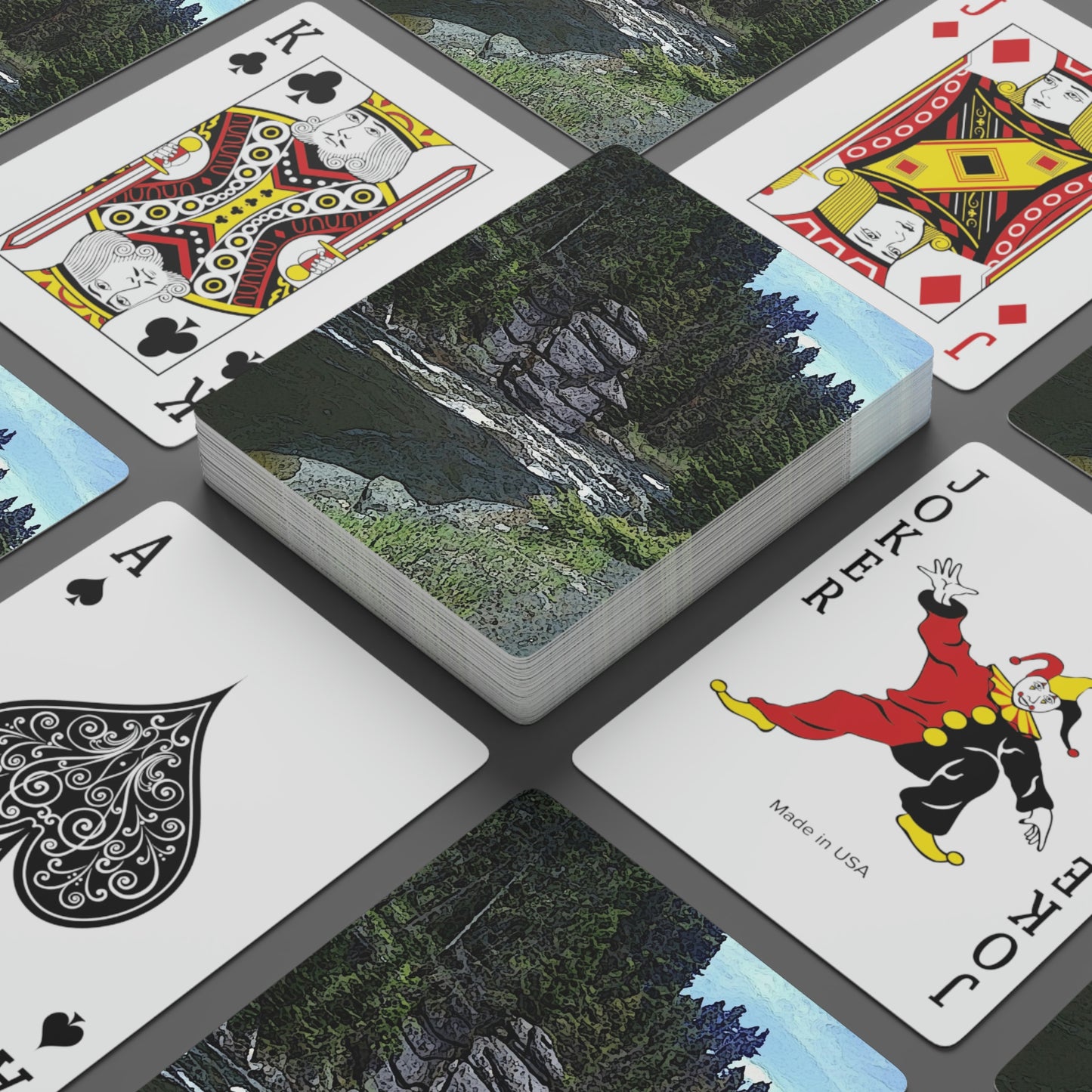 Custom Poker Cards ..."I Am Innocent" ... Tricky-Dick Immortalized ... Nixon Rock: Along The River ... Central Idaho, Summer 2020 ... Original Works ...