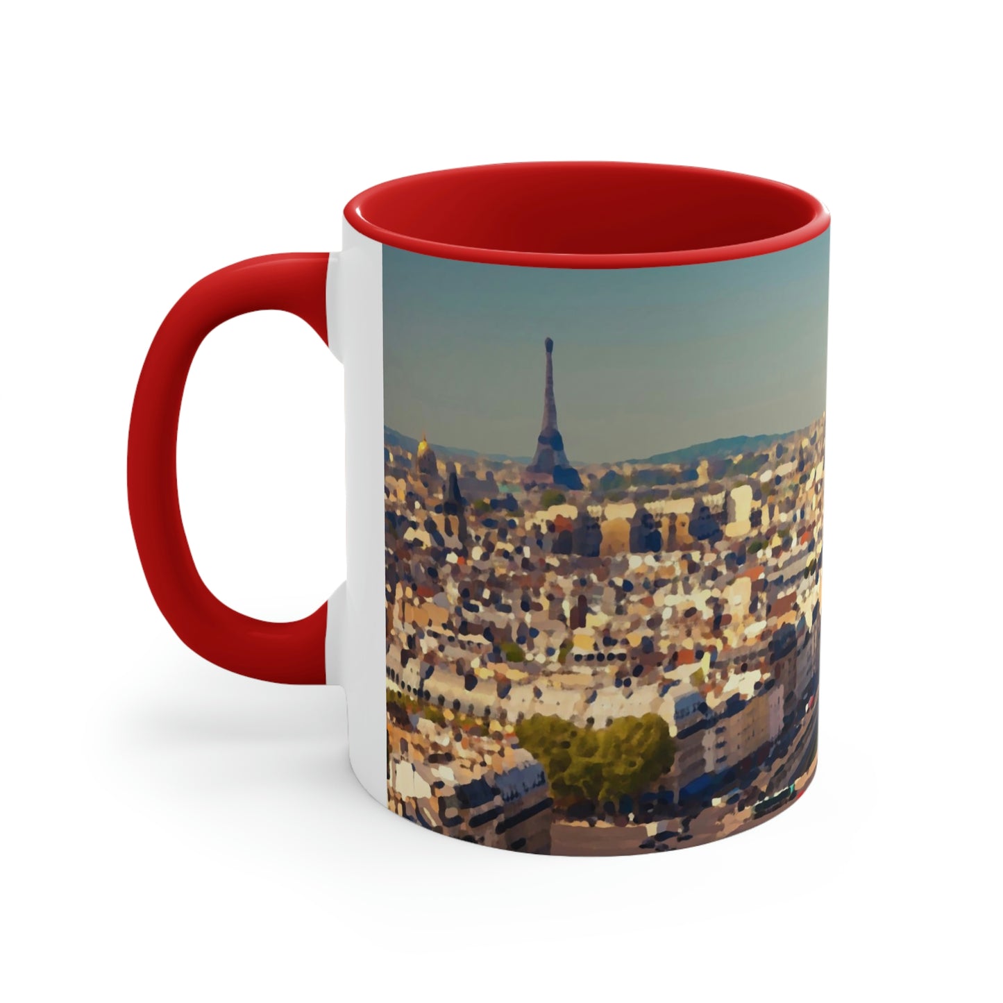 Accent Coffee Mug, 11oz ... Au Paris ... "Along The River Seine" ... Barbara Joan Bonnell-Holt: 1972 ... Original Works ...