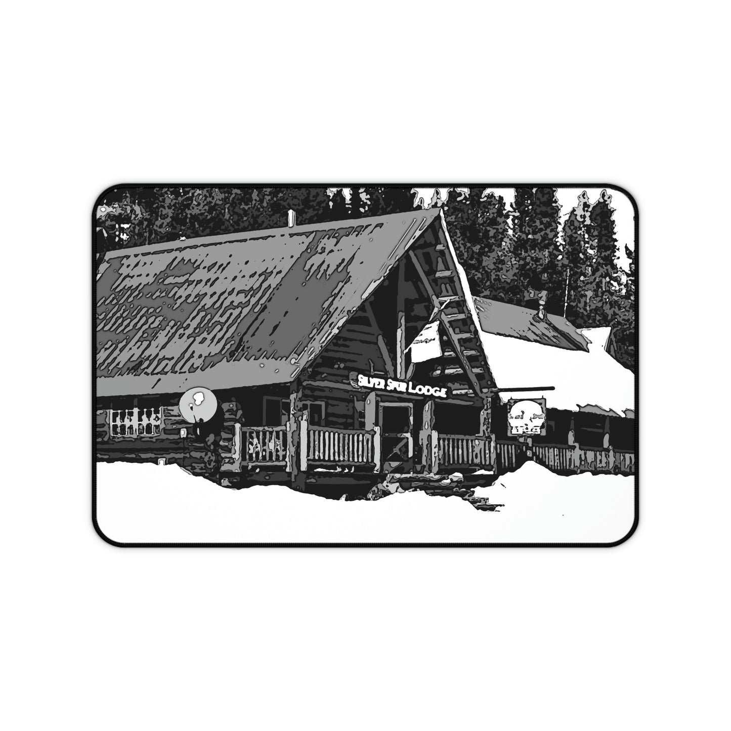 Desk Mat ... A Beautiful Lodge & Back-Country Outfitter In A Mountain Town ... 'Dixie, Idaho, November 2022' ... Original Works ...