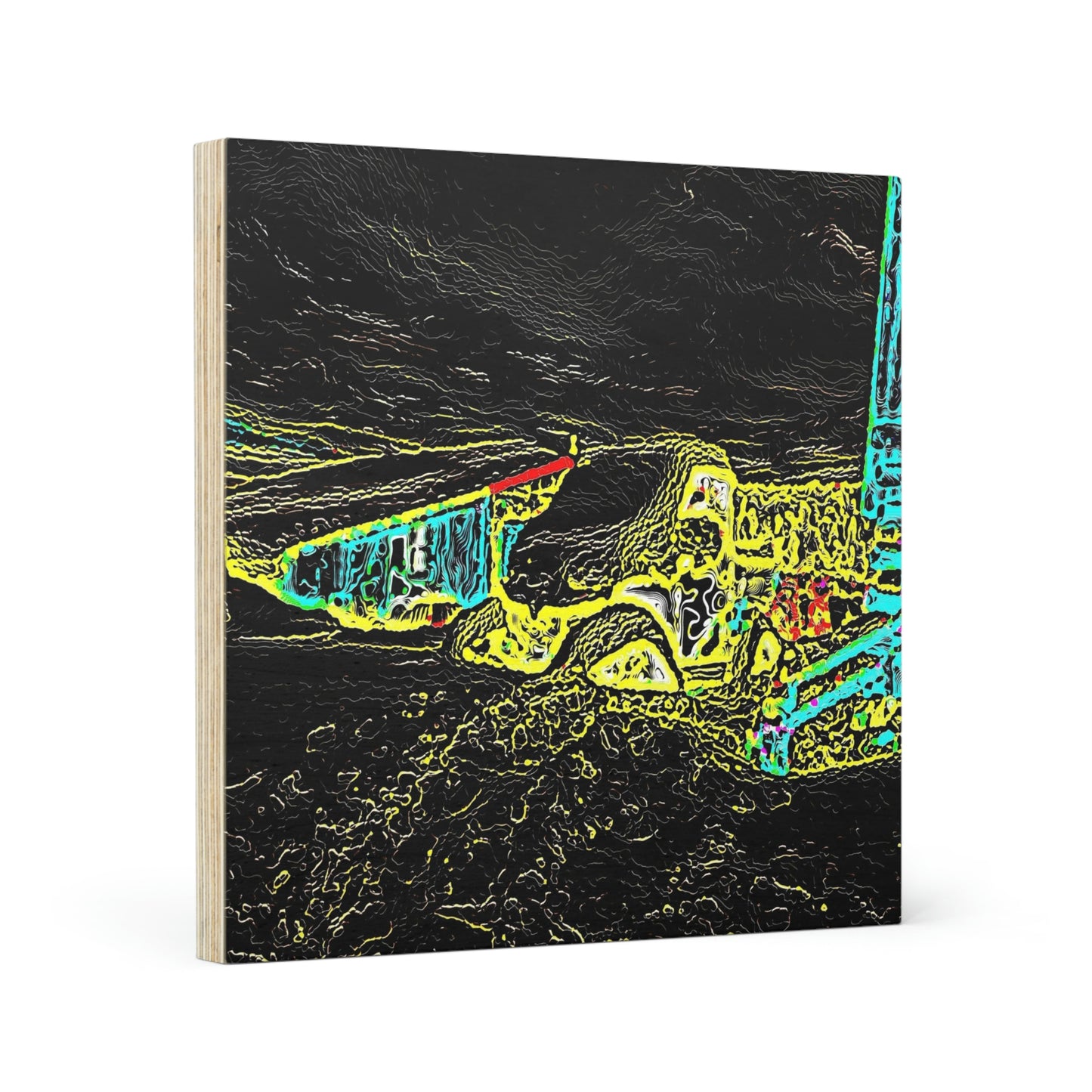 Wood Canvas ... "Snow Vehicle In Snow Storm At-Rest" ... Circa 12Mar23 ... Central Idaho ... 18-Hours Rendering Time: Original Works ...