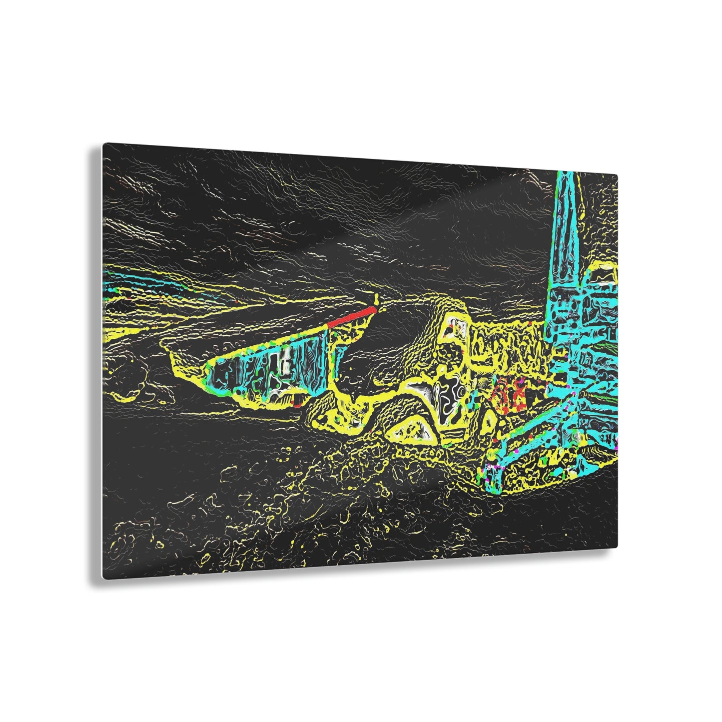Acrylic Prints ... "Snow Vehicle In Snow Storm At-Rest" ... Circa 12Mar23 ... Central Idaho ... 18-Hours Rendering Time: Original Works ...