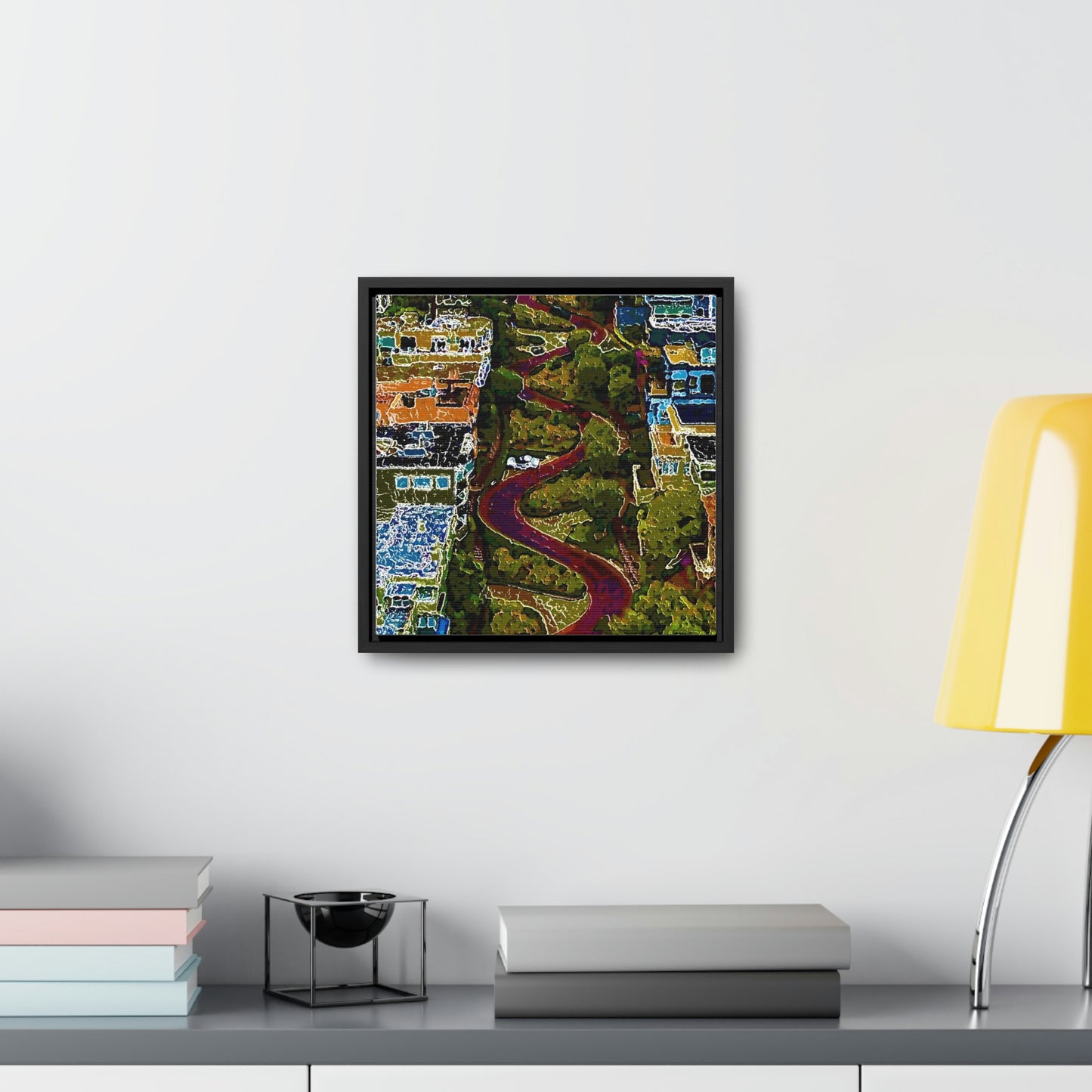 Gallery Canvas Wraps, Square Frame ... A Crazy Street ... 'Eight Winding Curve-Switchbacks' ... "Lombard Street, San Francisco, CA' ... Family Archives: 1970's ... Original Works ...