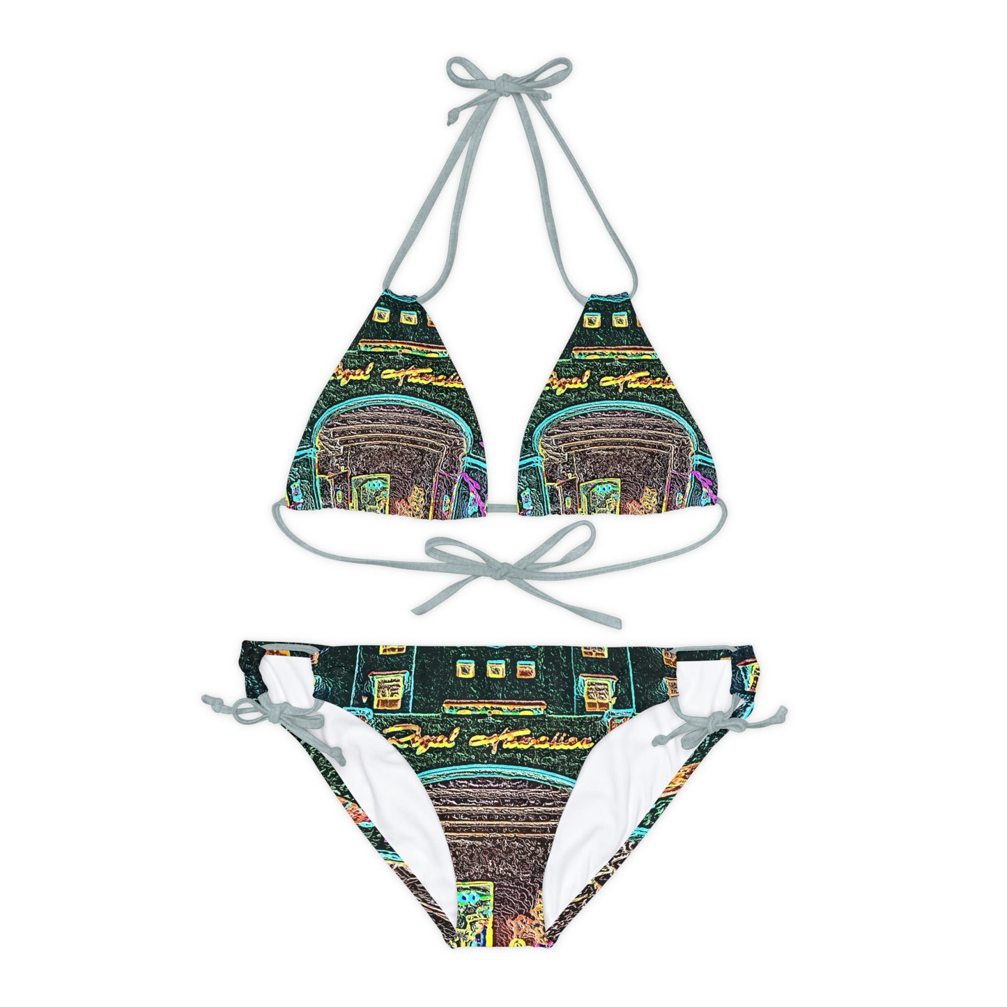 Strappy Bikini Set ... "La Grande Entree" At: 'The Pink Palace' ... The Royal Hawai'ian ... Honolulu, HI ... '27Oct2014' ... Original Works ...