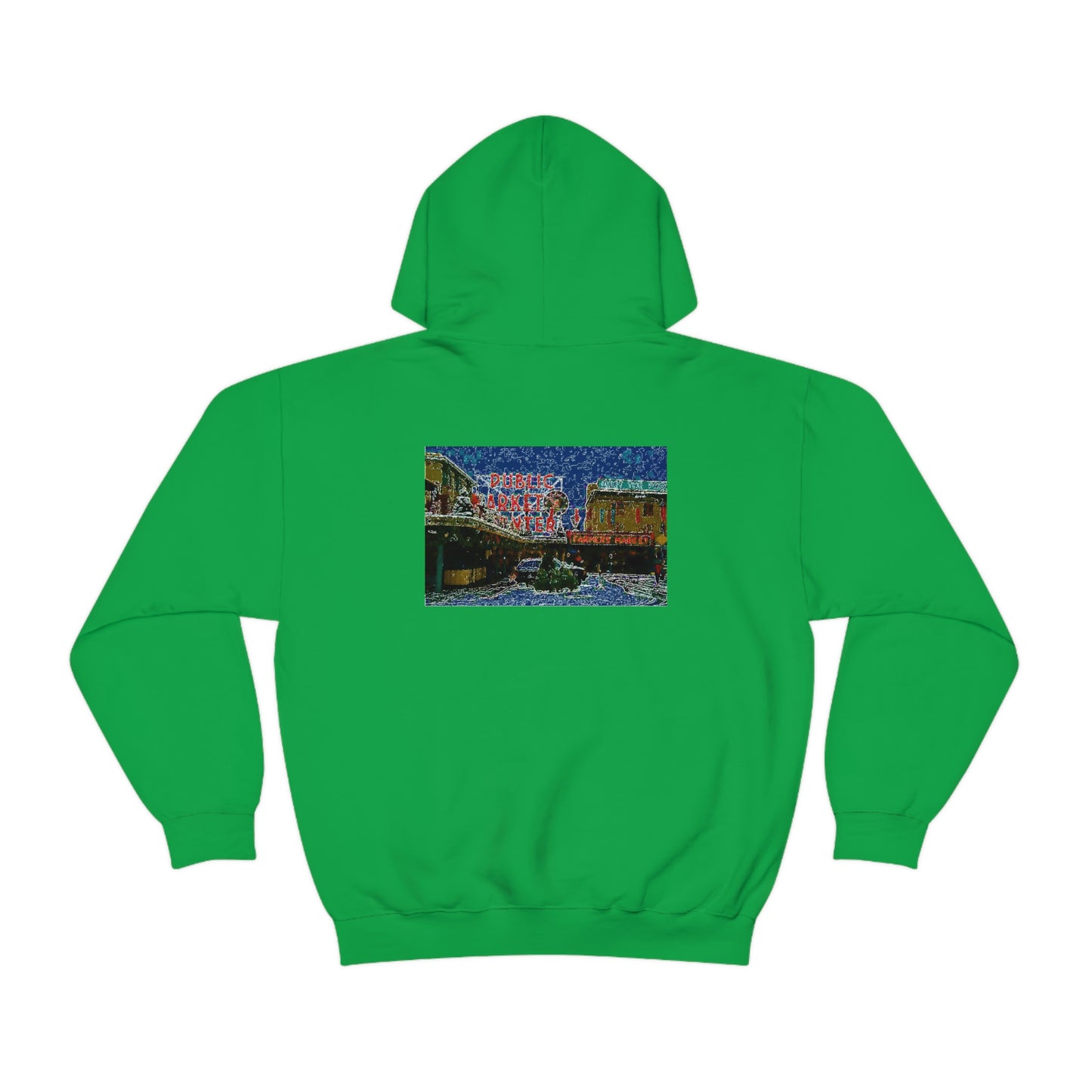 Unisex Heavy Blend™ Hooded Sweatshirt ... Pike Place Market: 'The Public Market', Seattle, Washington. Circa Fall 2013 ...