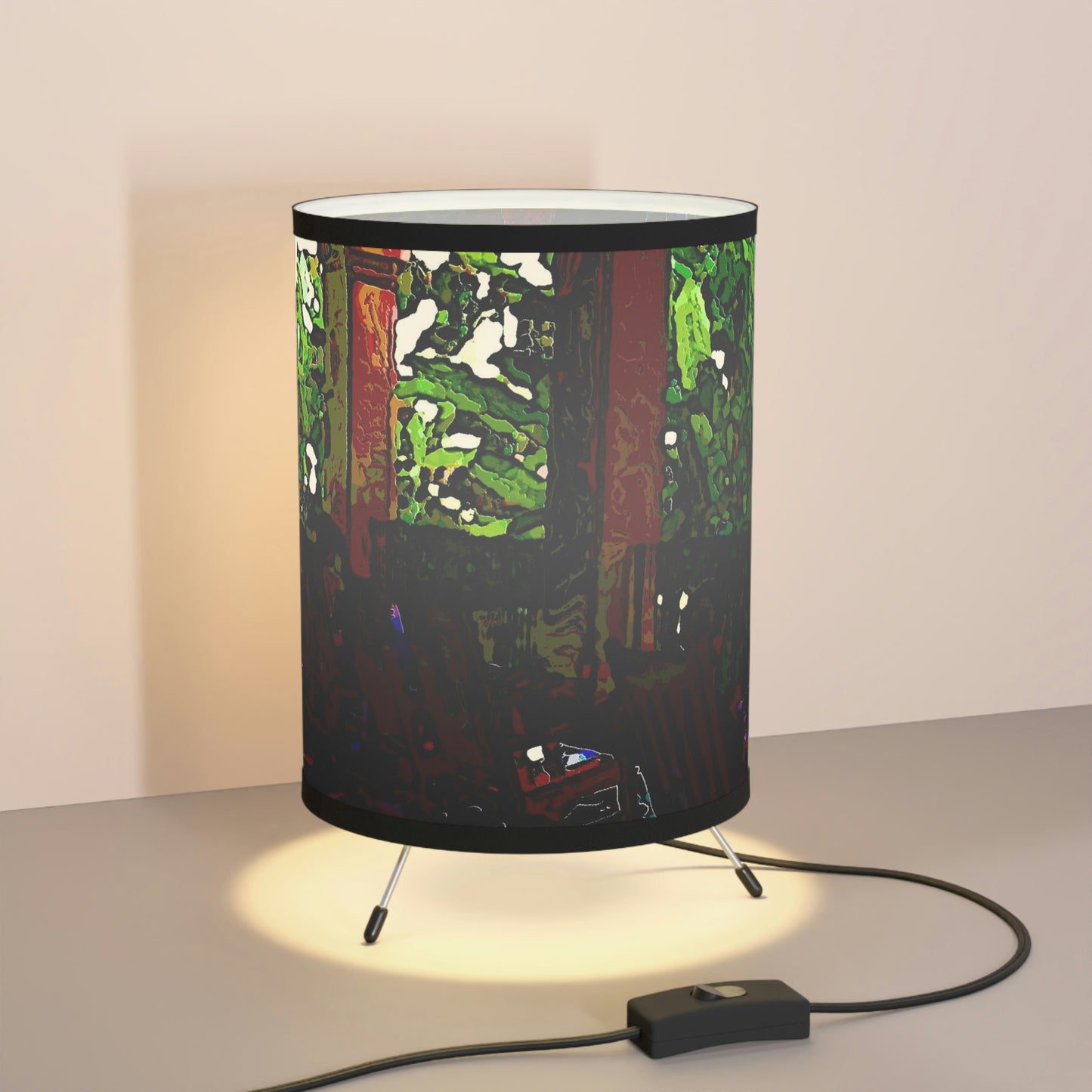 Tripod Lamp with High-Res Printed Shade, US\CA plug ... Lanai & Rocking Chairs At: 'The Pink Palace' ... The Royal Hawai'ian ... Honolulu, HI ... '27Oct2014' ... Original Works ...