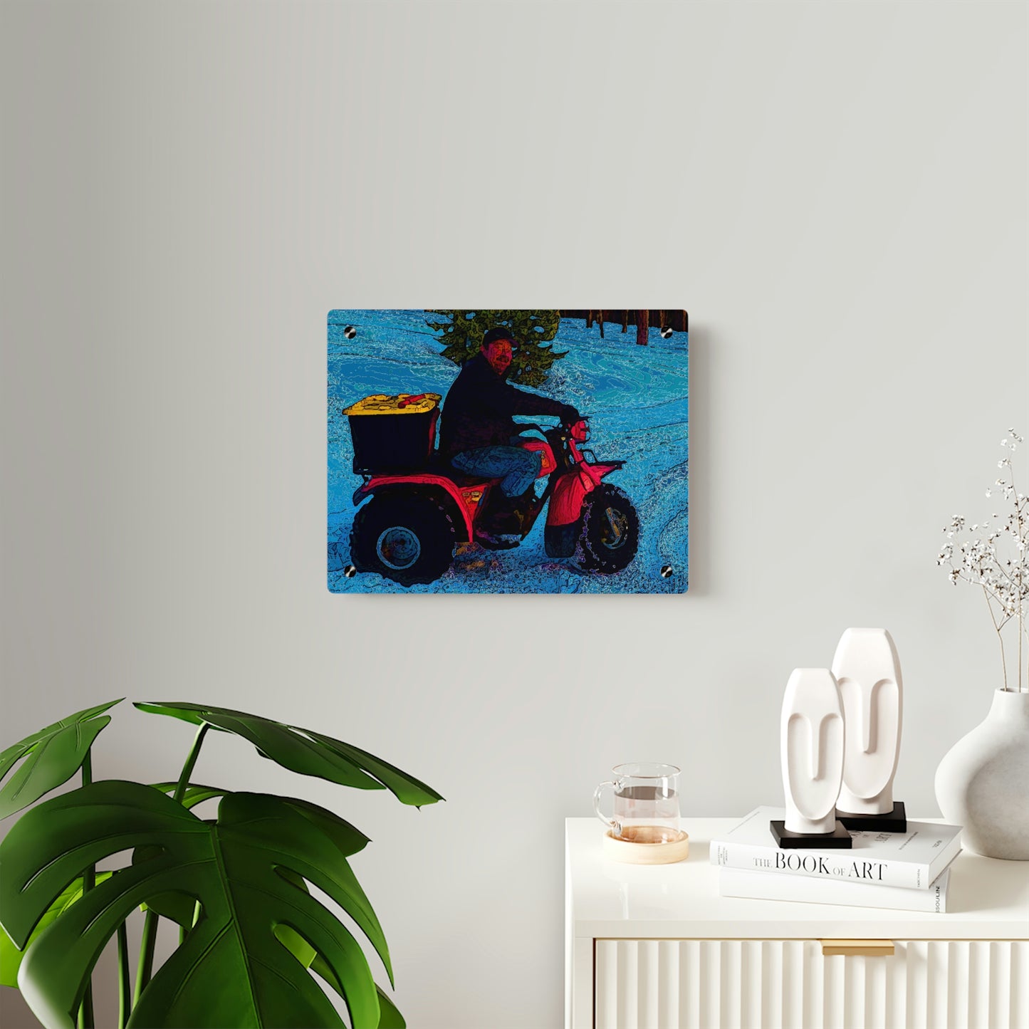 Acrylic Wall Art Panels ... There's 2-Wheelin ... There's 4-Wheelin ... 'And-Of-Course' ... "There's 3-Wheelin-In-The-Snow" ...  Original Works ...
