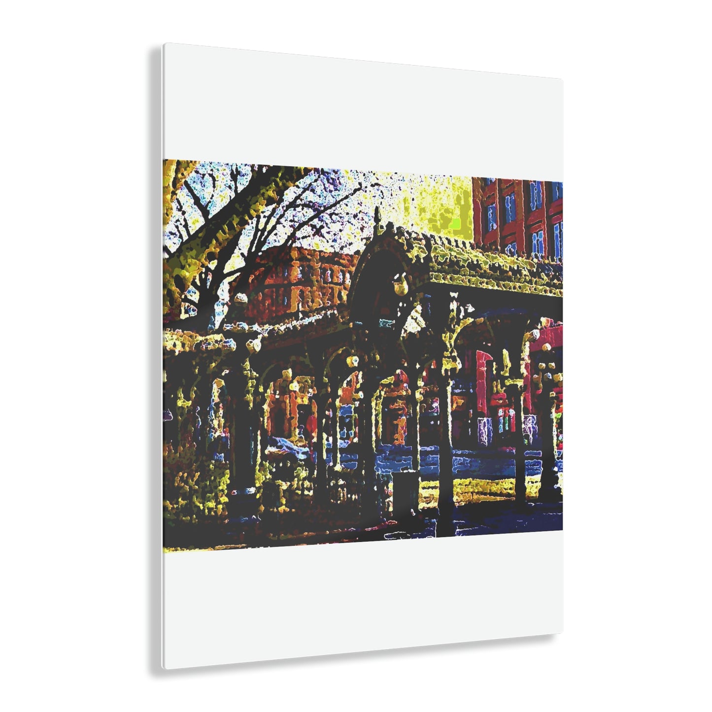 Acrylic Prints .. A Very Fine Place To Meet ... To Catch The Bus ... 'To Find A Friend' .. Just-To-Hangout ... Dr FJHolt Base Photo ... Original Works ...