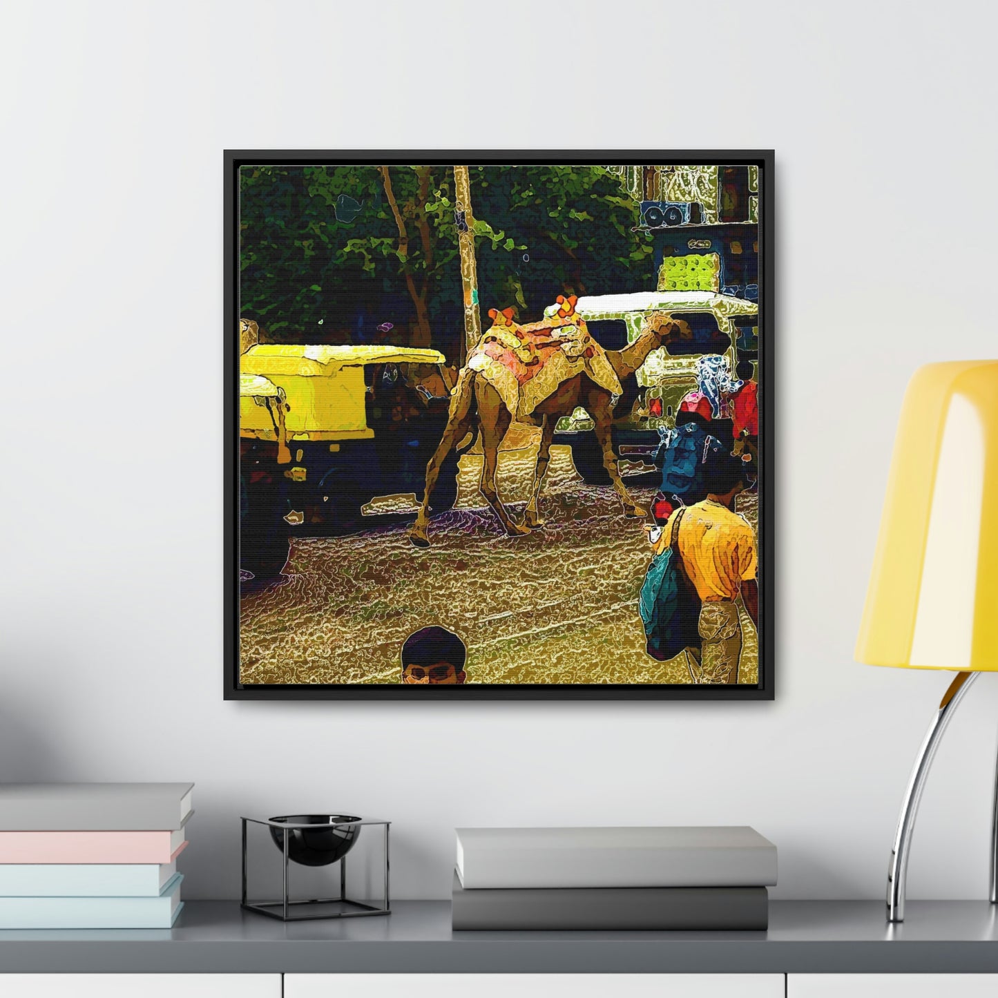 Gallery Canvas Wraps, Square Frame ... "Truckin'-Up-To-Buffalo ... 'Oops - Wrong Country' ... Truckin'-Up-To-New Delll -'E' ... " ... (Delhi, India) ... 5July2007. Original Works ...