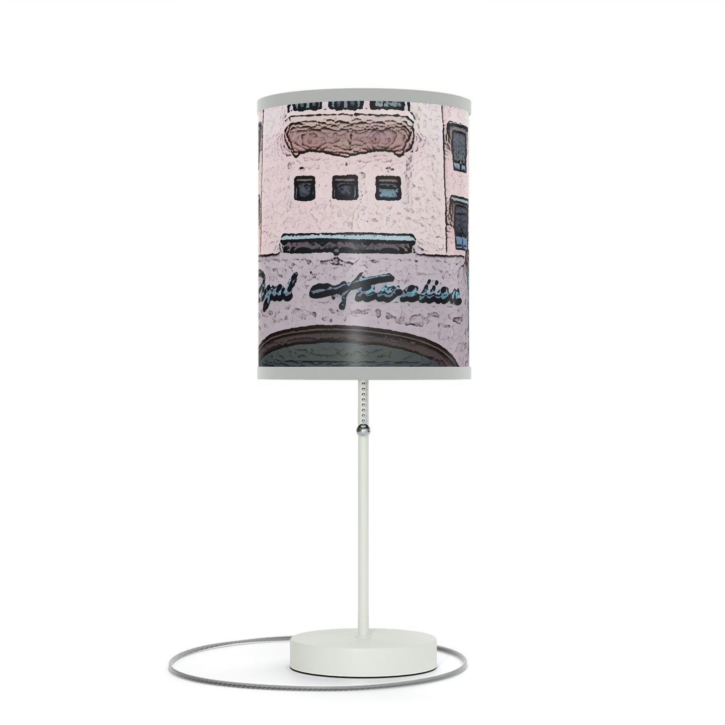 Lamp on a Stand, US|CA plug ...  "La Grande Entree" At: 'The Pink Palace' ... The Royal Hawai'ian ... Honolulu, HI ... '27Oct2014' ... Original Works ...