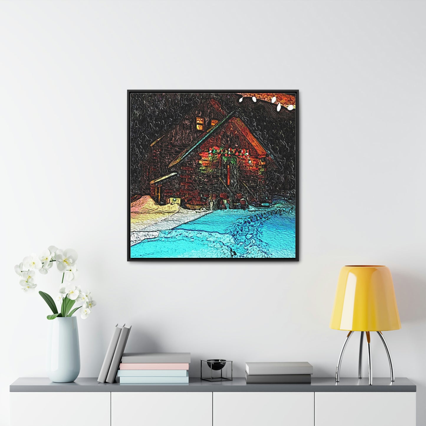 Gallery Canvas Wraps, Square Frame ... A Very Snowy November 2022 ... 'Mountains Of Central Idaho' ... Rhett Creek & Beyond ... Original Works: 10 Hours Rendering Time ...