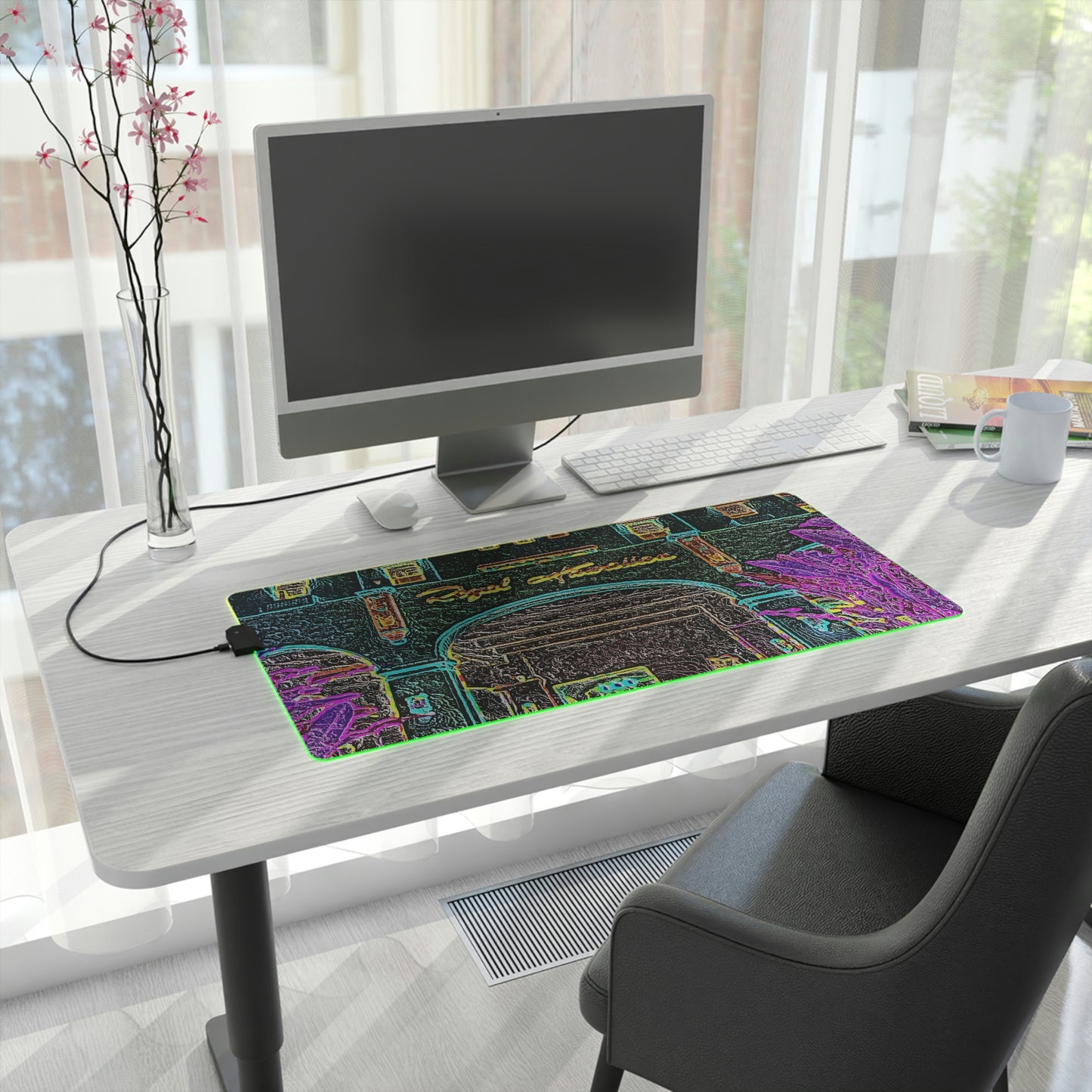 LED Gaming Mouse Pad ... "La Grande Entree" At: 'The Pink Palace' ... The Royal Hawai'ian ... Honolulu, HI ... '27Oct2014' ... Original Works ...