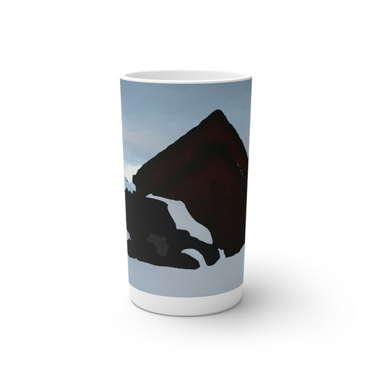 Conical Coffee Mugs (3oz, 8oz, 12oz) ... After An Intense Snow Storm ... 'Digging Out' ... A Vehicle & Cabin "In The Mountains" ... March 2023 ... Original Works ...