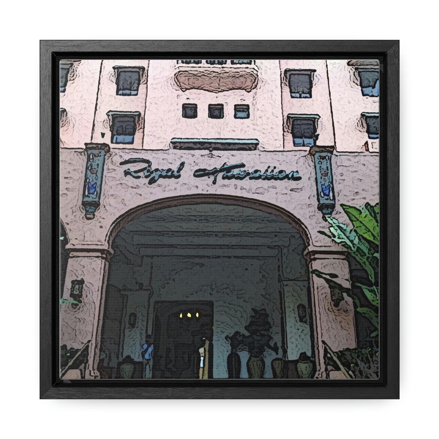Gallery Canvas Wraps, Square Frame ...  "La Grande Entree" At: 'The Pink Palace' ... The Royal Hawai'ian ... Honolulu, HI ... '27Oct2014' ... Original Works ...