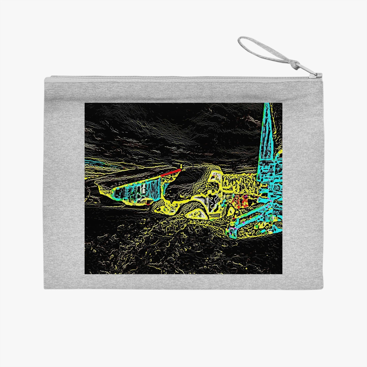 Pencil Case ... "Snow Vehicle In Snow Storm At-Rest" ... Circa 12Mar23 ... Central Idaho ... 18-Hours Rendering Time: Original Works ...