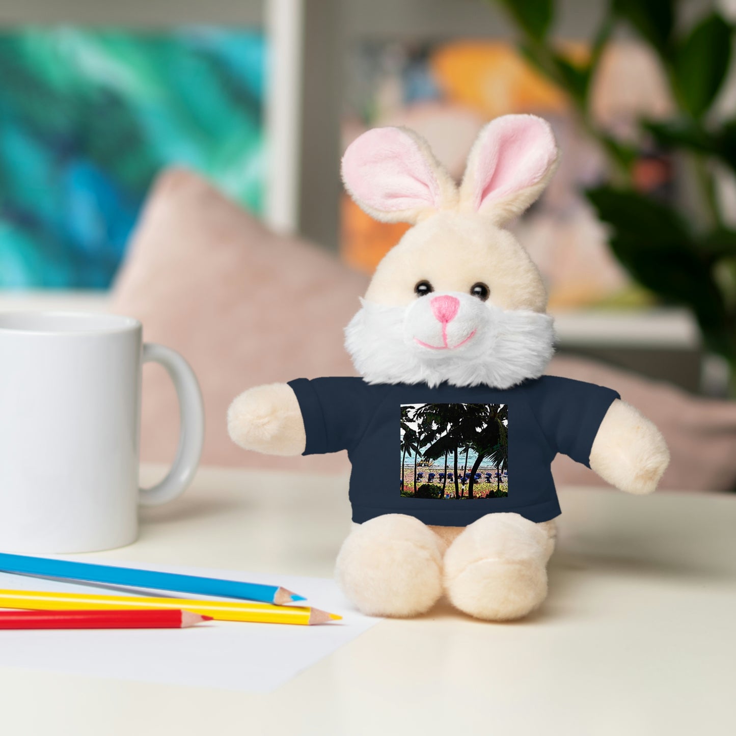 Stuffed Animals with Tee ... "A Beautiful Beach Amongst The Palms" ... The Outrigger Waikiki, Honolulu, Oahu ... Original Works ...