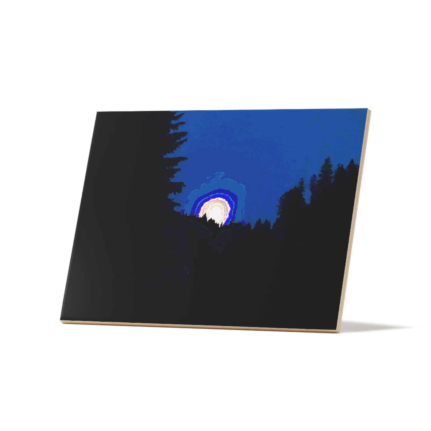 Ceramic Photo Tile ... "The Road Home" ...' Over The River & Through The Woods To? ...' ... Moonscape Near Elk City, Idaho ... Original Works ... 5Jan23 ...