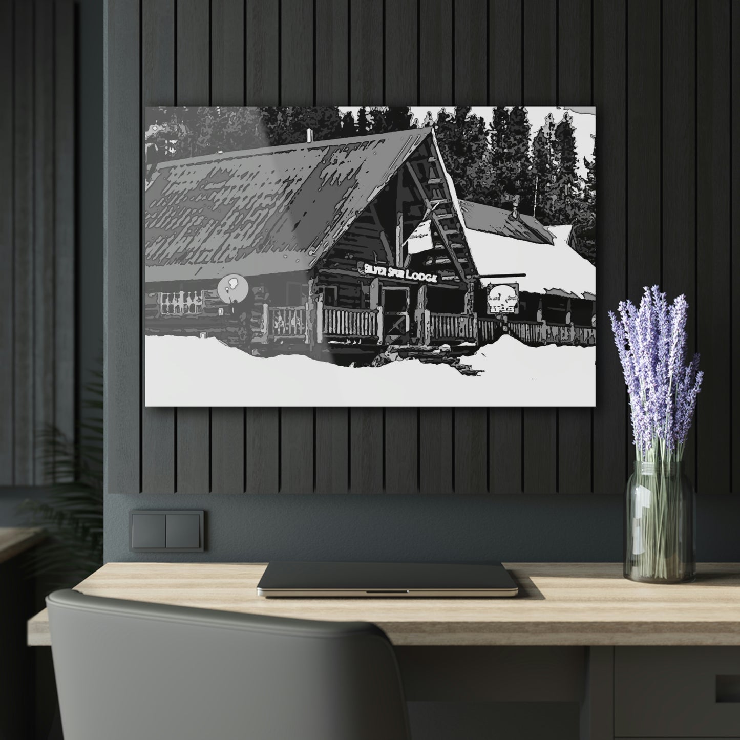 Acrylic Prints (French Cleat Hanging) ... A Beautiful Lodge & Back-Country Outfitter In A Mountain Town ... 'Dixie, Idaho, November 2022' ... Original Works ...