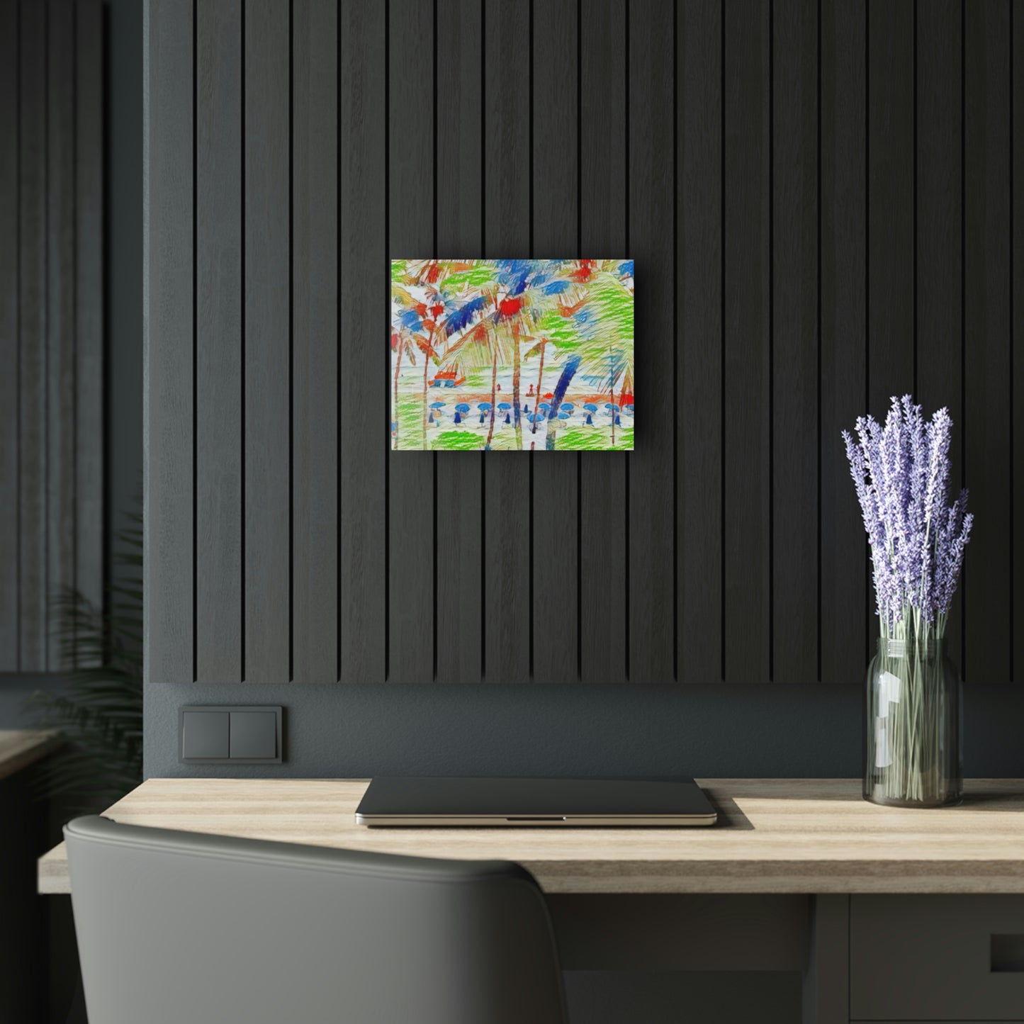 Acrylic Prints (French Cleat Hanging) ... "The Royal Hawai'ian: Waikiki Beach_Beach" ... Honolulu, HI ... Ocotber 2014 (Halloween) ... Original Works ...