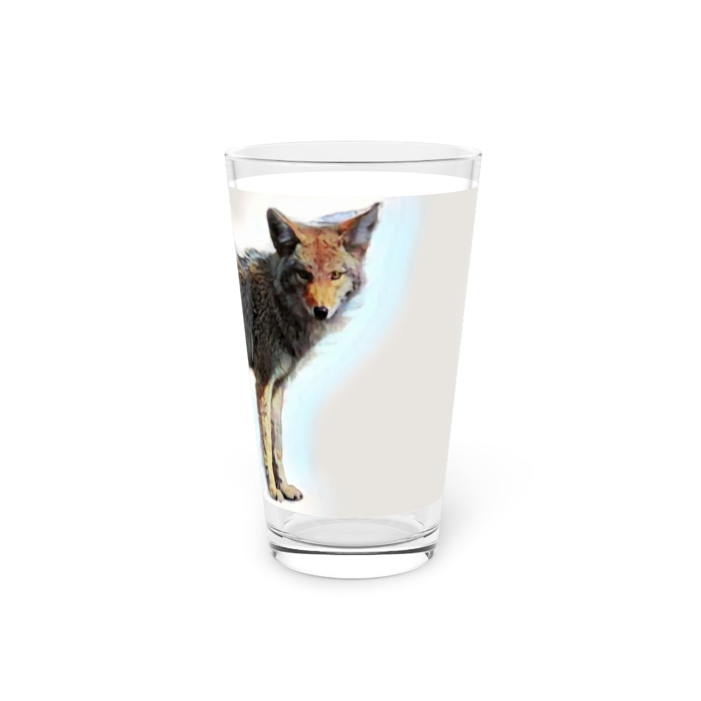 Pint Glass, 16oz ... Coyote ... "Yosemite Valley: Circa May23 ... KPH Base Photo" ... Original Works ...