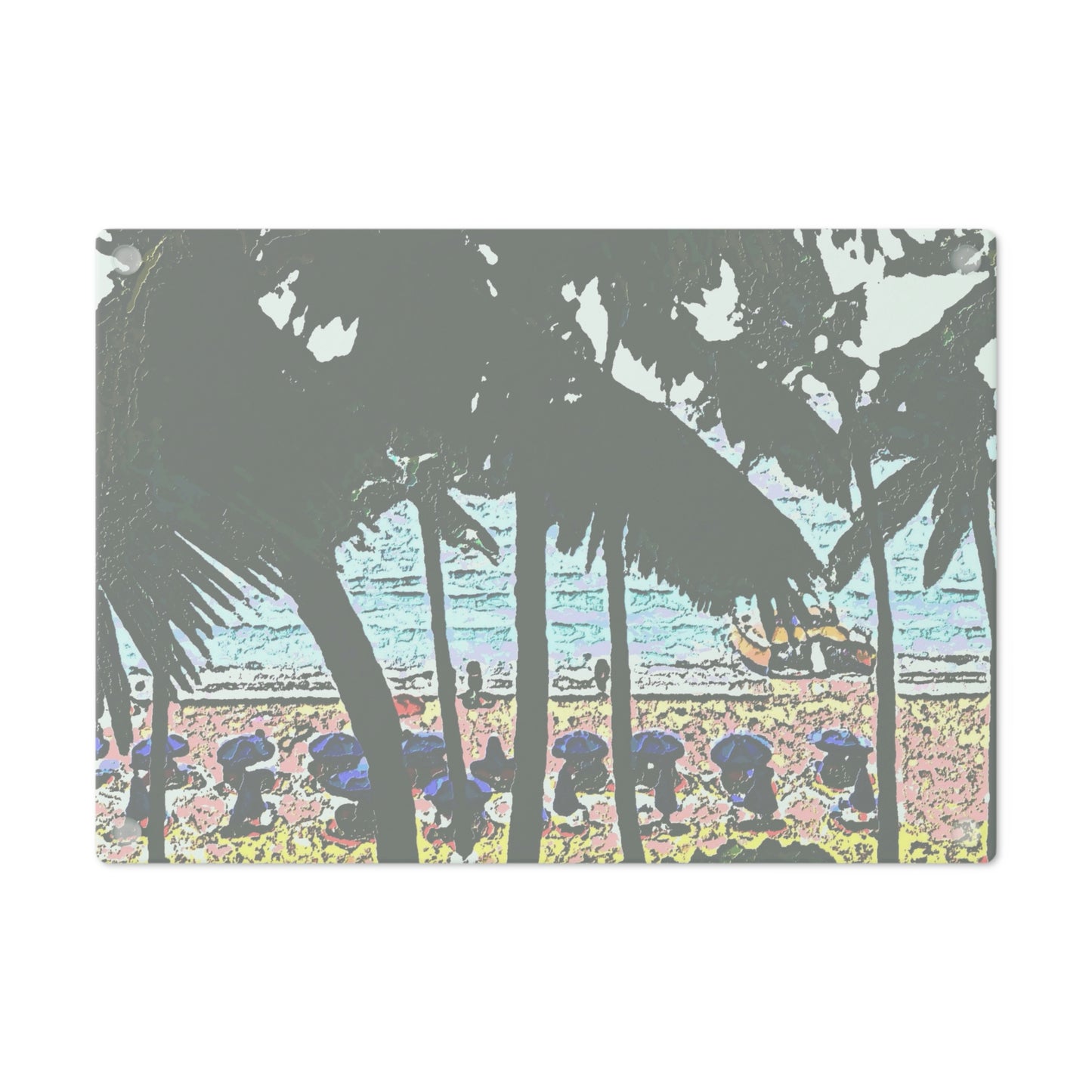 Cutting Board ... "A Beautiful Beach Amongst The Palms" ... The Outrigger Waikiki, Honolulu, Oahu ... Original Works ...