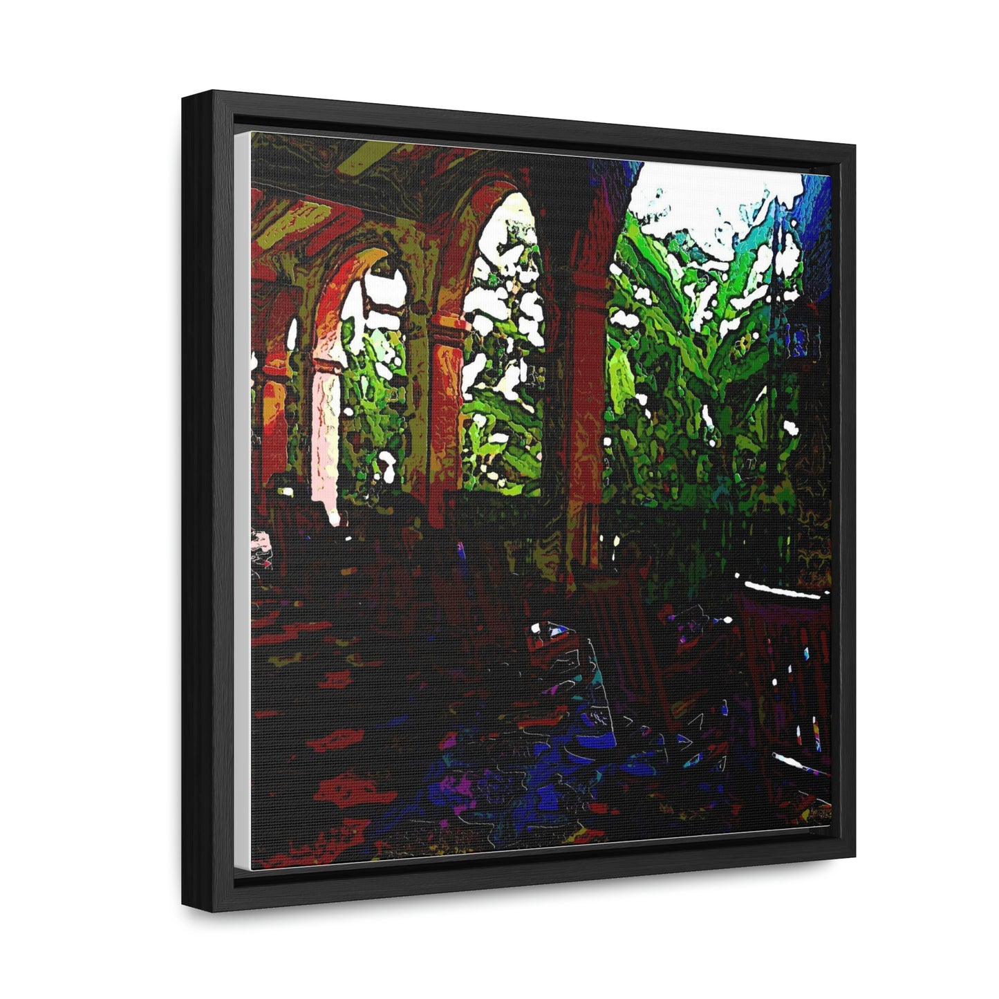 Gallery Canvas Wraps, Square Frame ...  Lanai & Rocking Chairs At: 'The Pink Palace' ... The Royal Hawai'ian ... Honolulu, HI ... '27Oct2014' ... Original Works ...