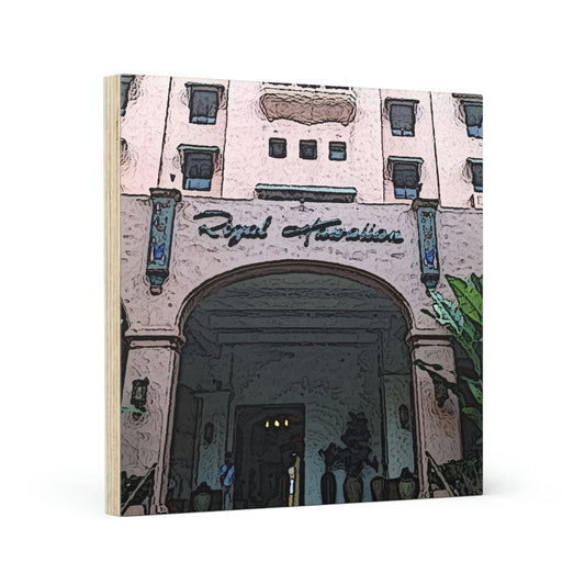 Wood Canvas ...  "La Grande Entree" At: 'The Pink Palace' ... The Royal Hawai'ian ... Honolulu, HI ... '27Oct2014' ... Original Works ...