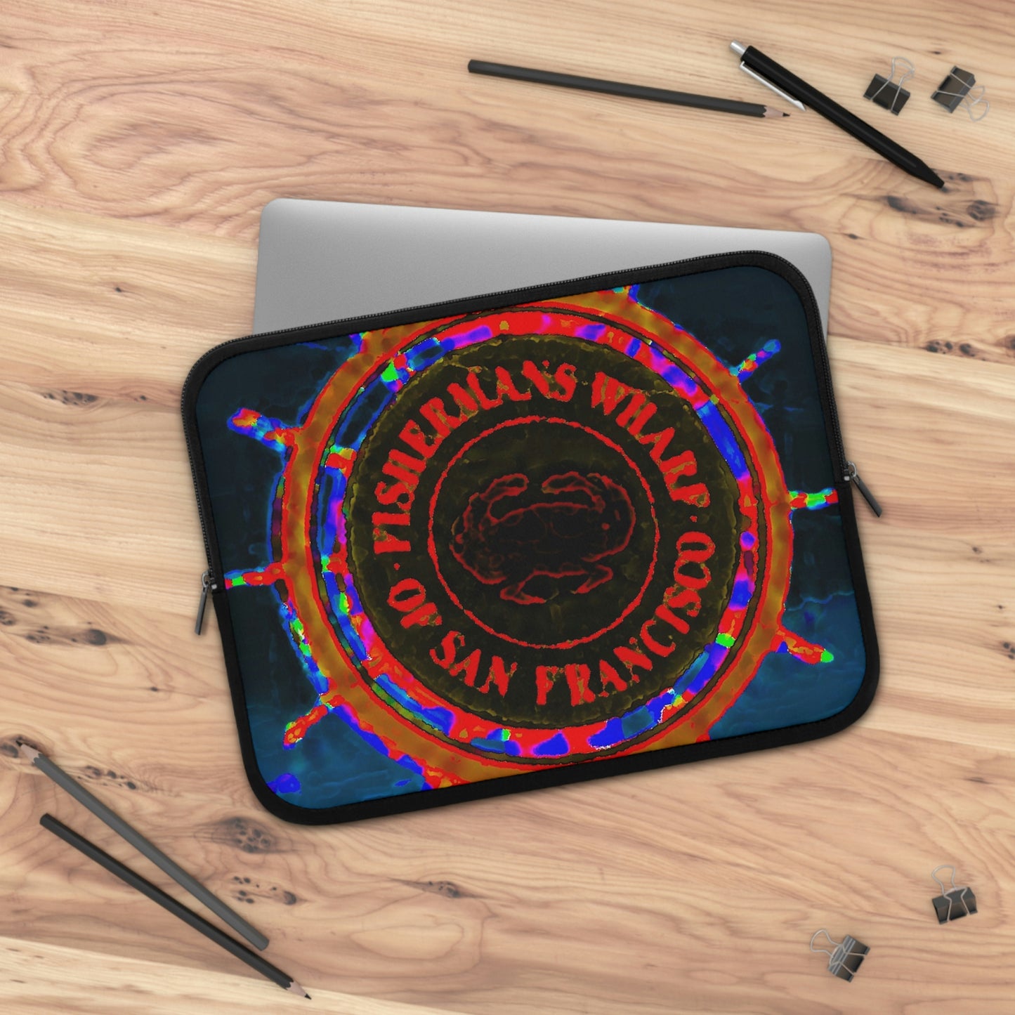 Laptop Sleeve ...  "No.9 Fishermen's Grotto - Fishermen's Wharf, SF, California" ... Family Archives: 1970's ... Original Works ...