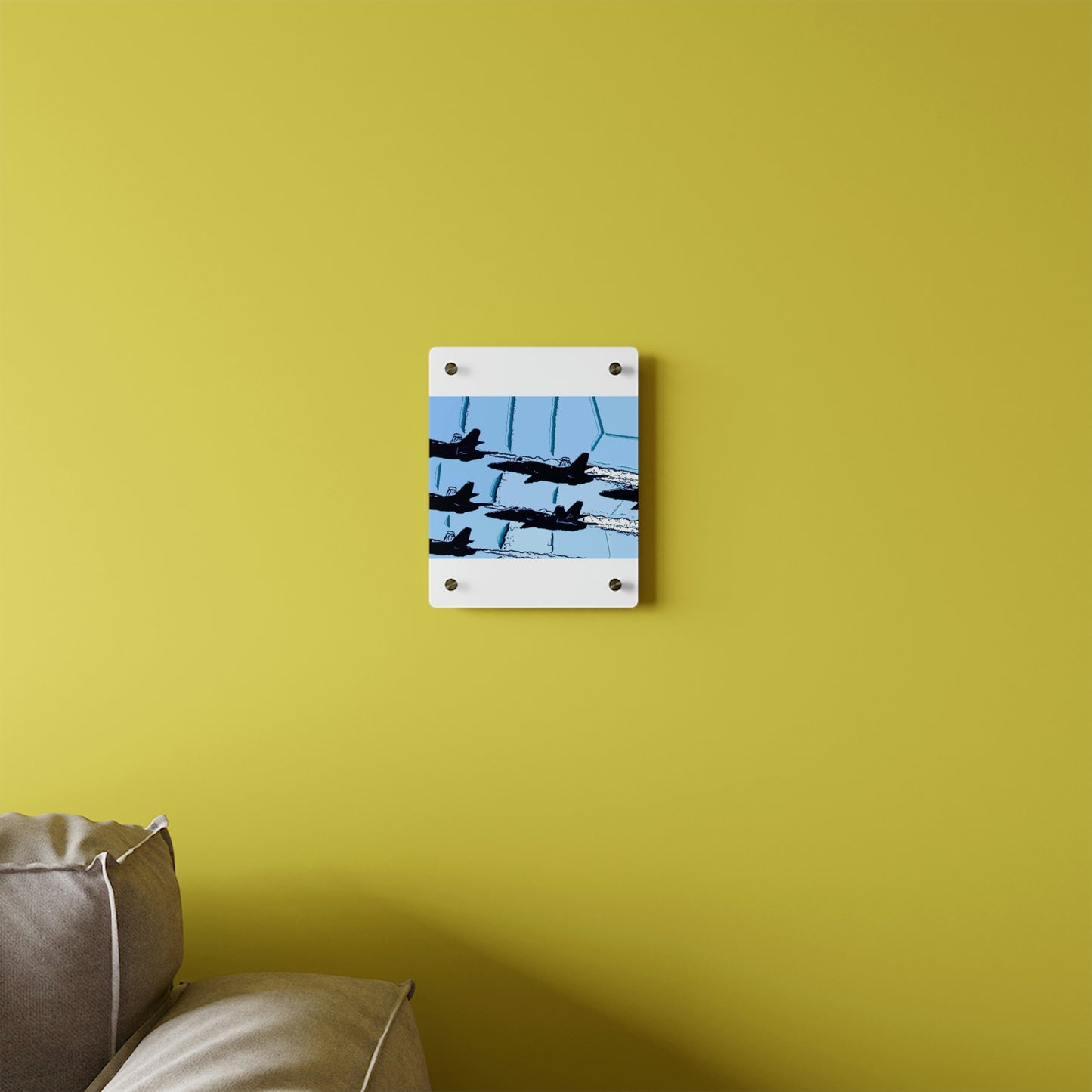 Acrylic Wall Art Panels ... Seattle Seafair ..."Blue Angels Run Over Lake Washington" ... Circa Mid 1980's ... Dr FJ Holt ... Original Works ...