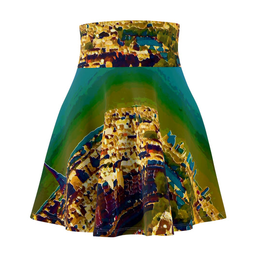 Women's Skater Skirt ... Au Paris ... "Along The River Seine" ... Barbara Joan Bonnell-Holt: 1972 ... Original Works ...