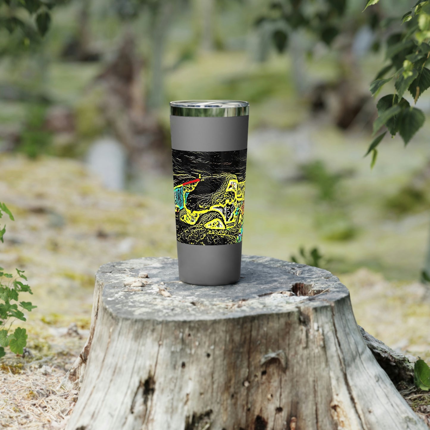 Copper Vacuum Insulated Tumbler, 22oz ... "Snow Vehicle In Snow Storm At-Rest" ... Circa 12Mar23 ... Central Idaho ... 18-Hours Rendering Time: Original Works ...