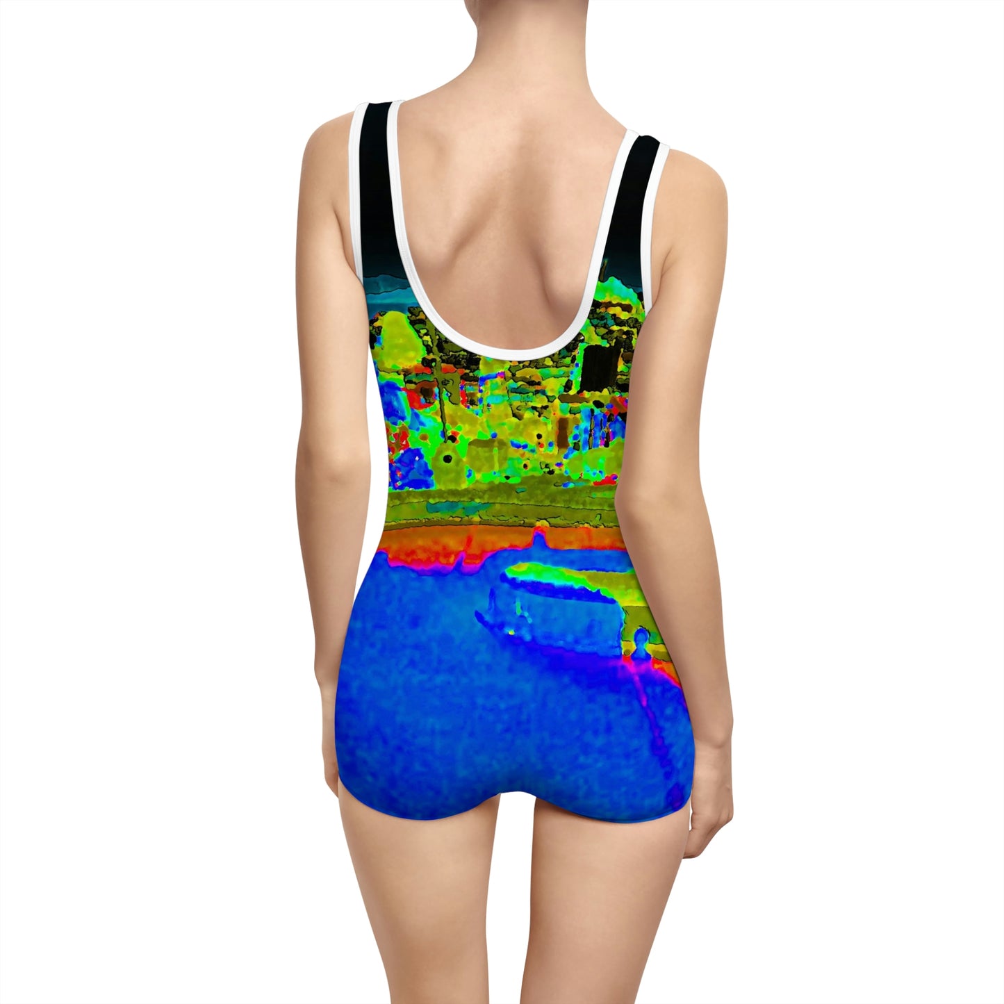 Women's Vintage Swimsuit ..."Lombard Street San Francisco, CA, USA" ... Family Archives 1970's ... Original Works ...