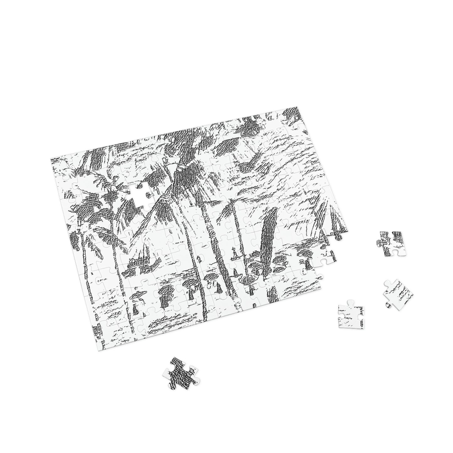 Puzzle (96, 252, 500, 1000-Piece) ... "The Royal Hawai'ian: Waikiki Beach_Beach" ... Honolulu, HI ... Ocotber 2014 (Halloween) ... Original Works ...