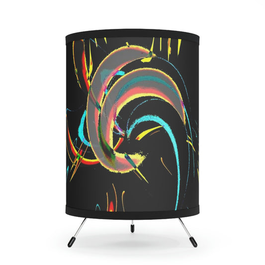 Tripod Lamp with High-Res Printed Shade, US\CA plug ... "Waning Moon" ... Central Idaho ... October 2022 ... Rendering Time: 22 Hours ... Original Works ...