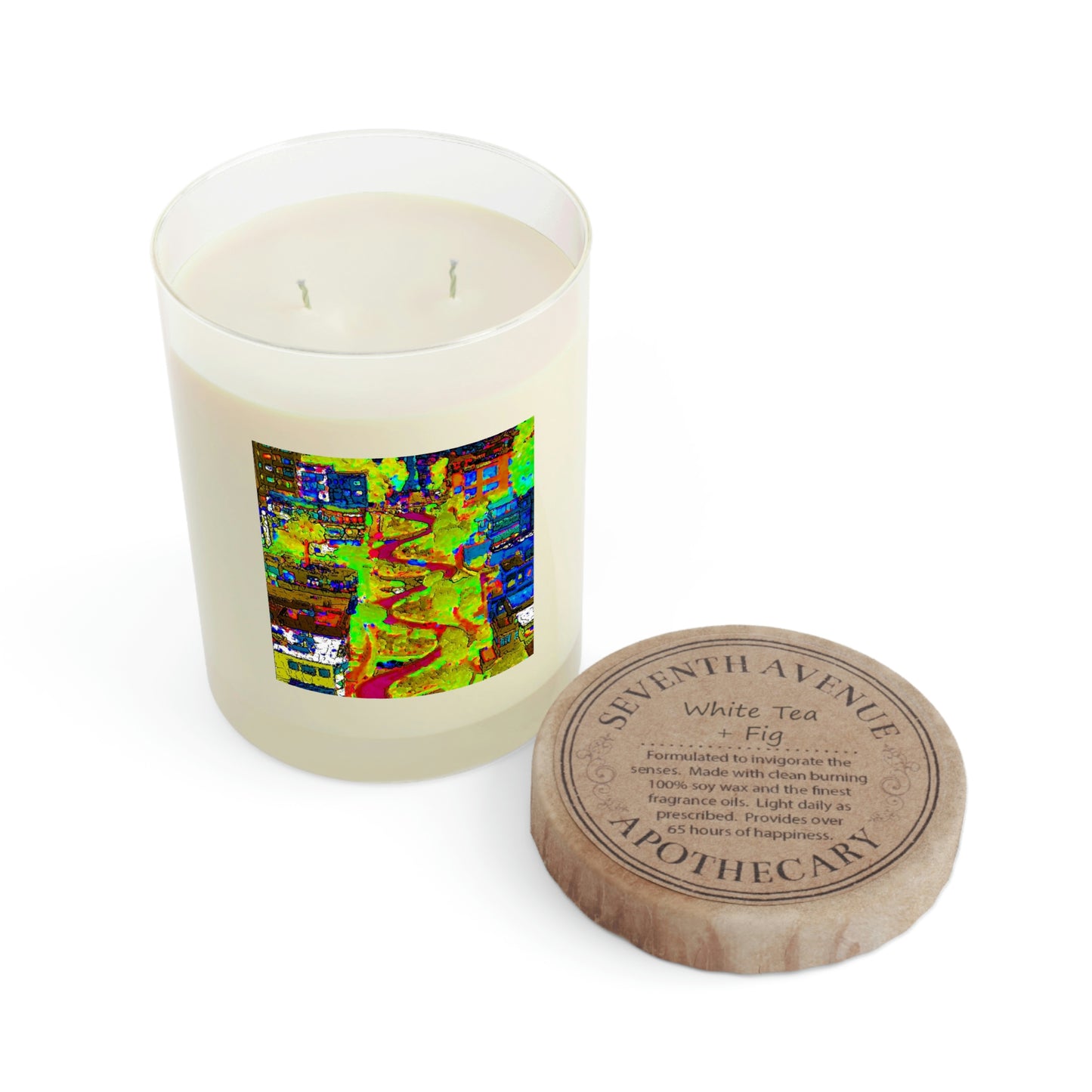 Scented Candle - Full Glass, 11oz ... A Crazy Street ... 'Eight Winding Curve-Switchbacks' ... "Lombard Street, San Francisco, CA' ... Family Archives: 1970's ... Original Works ...