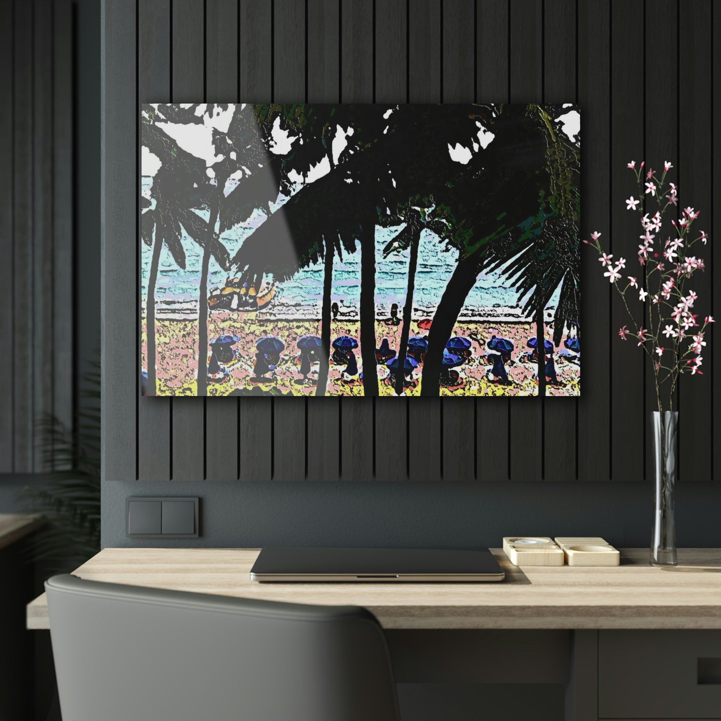 Acrylic Prints ... "A Beautiful Beach Amongst The Palms" ... The Outrigger Waikiki, Honolulu, Oahu ... Original Works ...