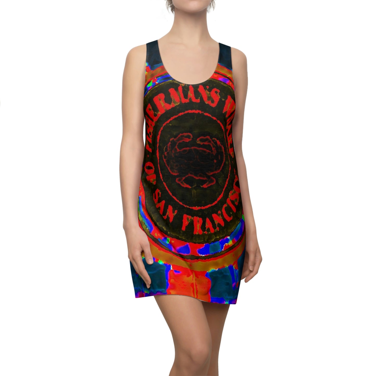 Women's Cut & Sew Racerback Dress ... "No.9 Fishermen's Grotto - Fishermen's Wharf, SF, California" ... Family Archives: 1970's ... Original Works ...