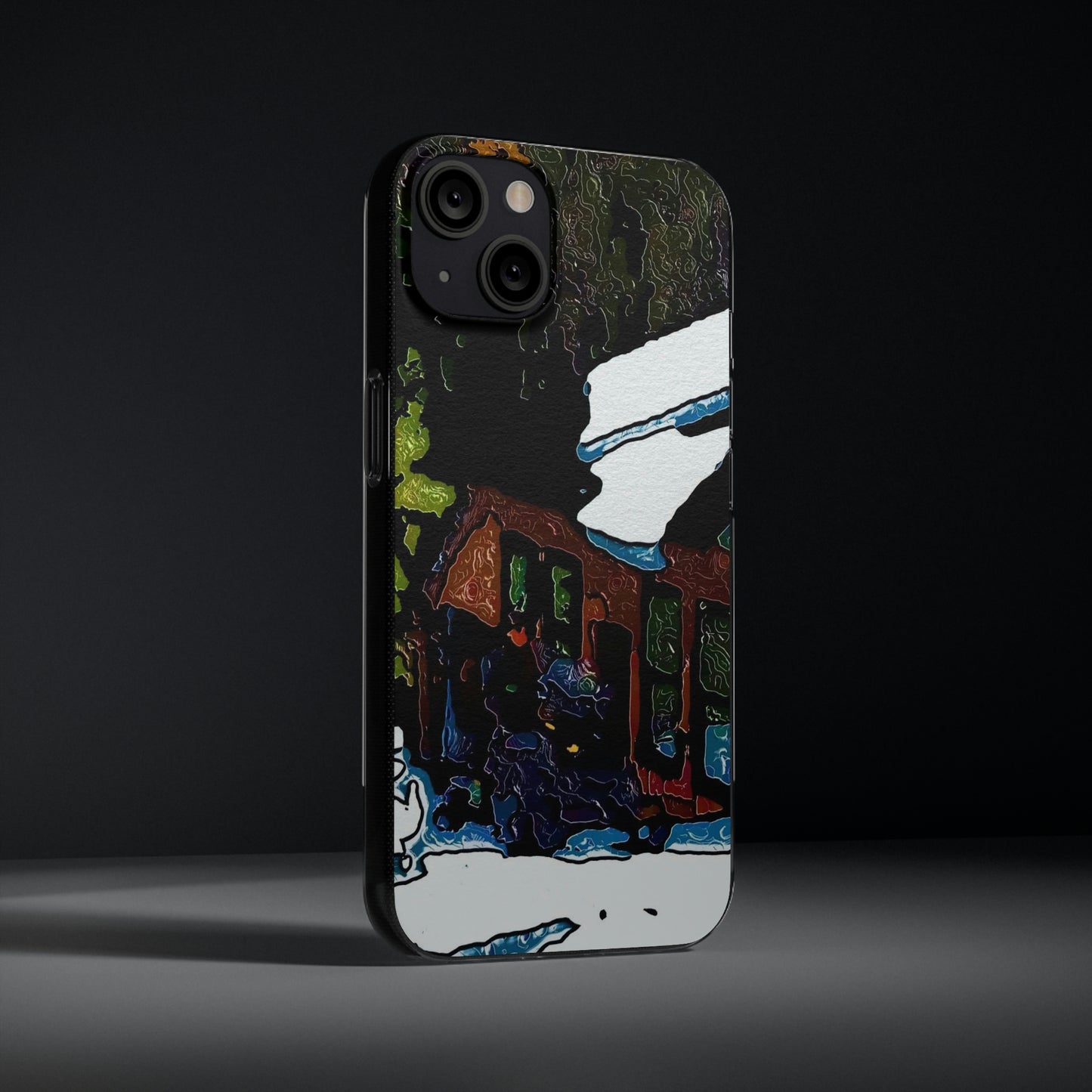 Soft Phone Cases ... "A Rider Passeth-Through-It" ... Colors Galore & A Bit Of Impressionism ... Original Works. Winter 2021. Central Idaho. Rendering Time: 12 Hours ...