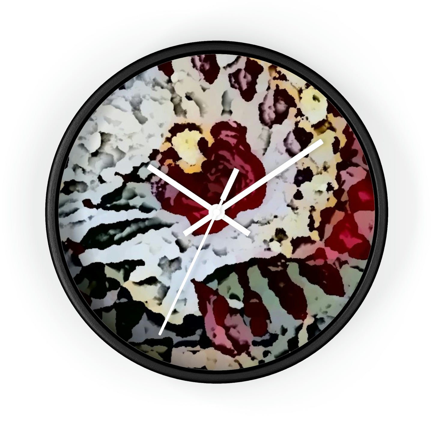 Wall clock ... "A Friendly Flower" ... Pointsettia 'Pointing' ... Original Works ... (Supplied Photograph) ...