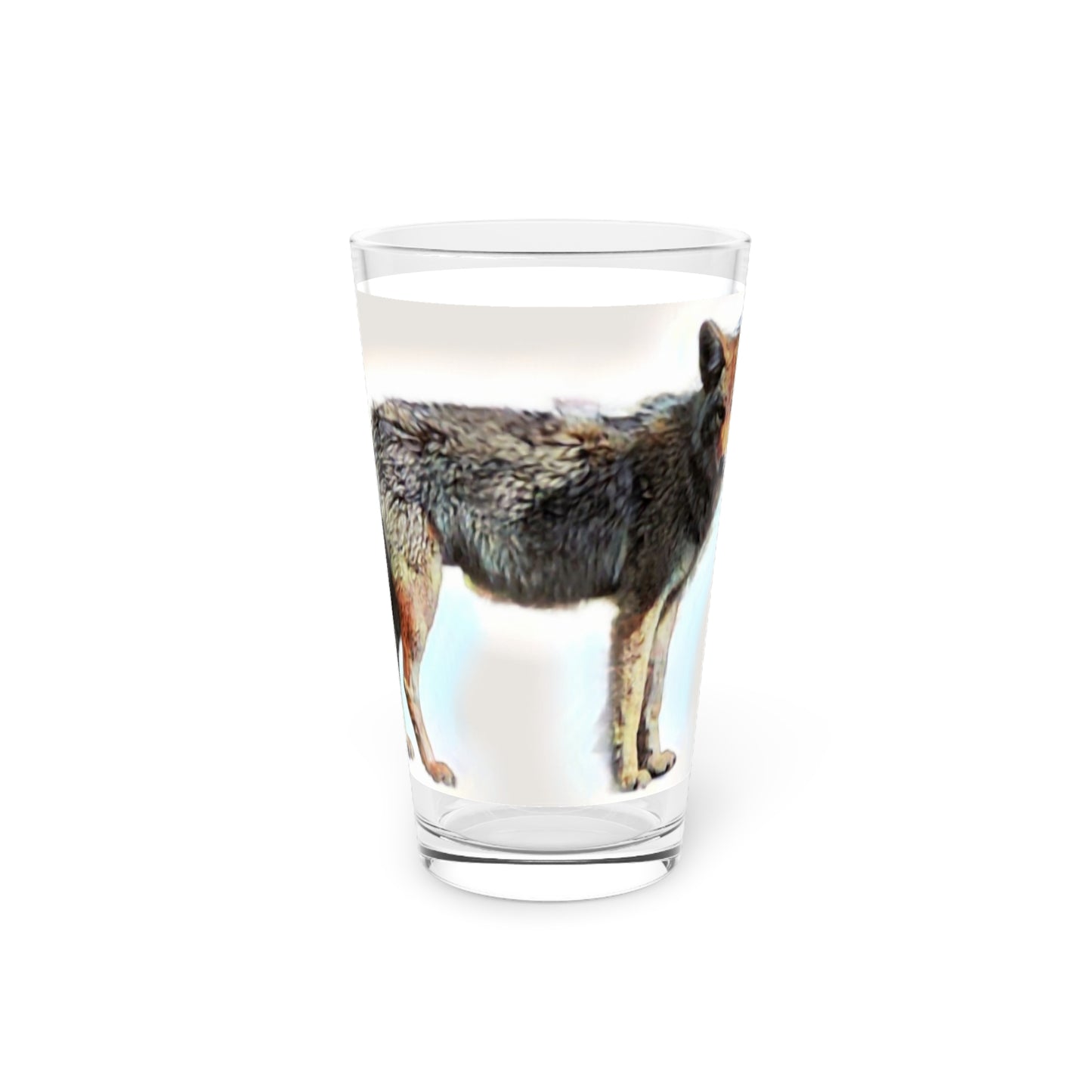 Pint Glass, 16oz ... Coyote ... "Yosemite Valley: Circa May23 ... KPH Base Photo" ... Original Works ...
