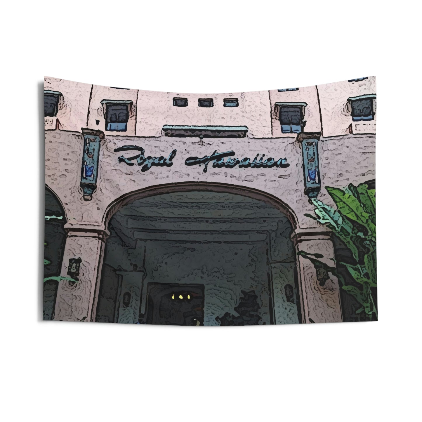 Indoor Wall Tapestries ...  "La Grande Entree" At: 'The Pink Palace' ... The Royal Hawai'ian ... Honolulu, HI ... '27Oct2014' ... Original Works ...