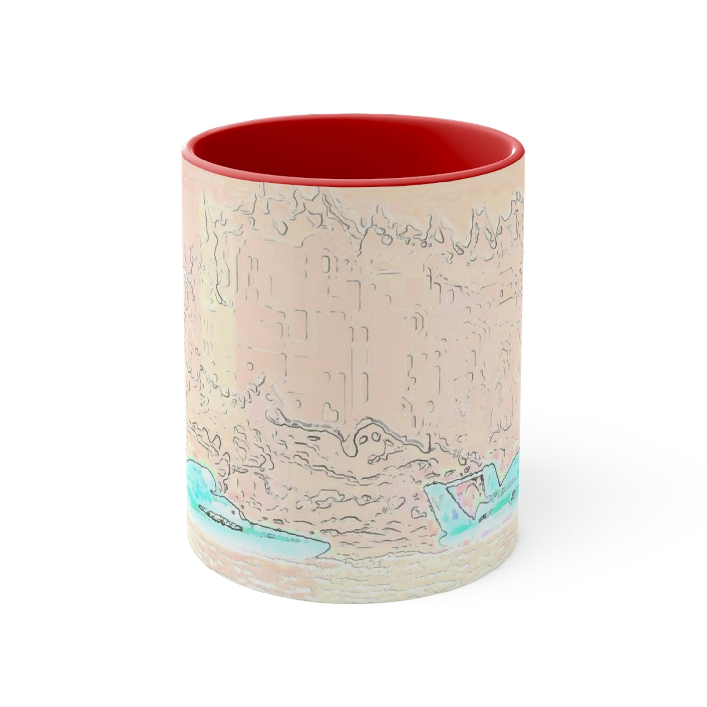 Accent Coffee Mug, 11oz ... Seattle Columbia Cup On Lake Washington ... "Dave Wilcox Heads For The Win" ... Associate Gift-Photo ... Original Works ...