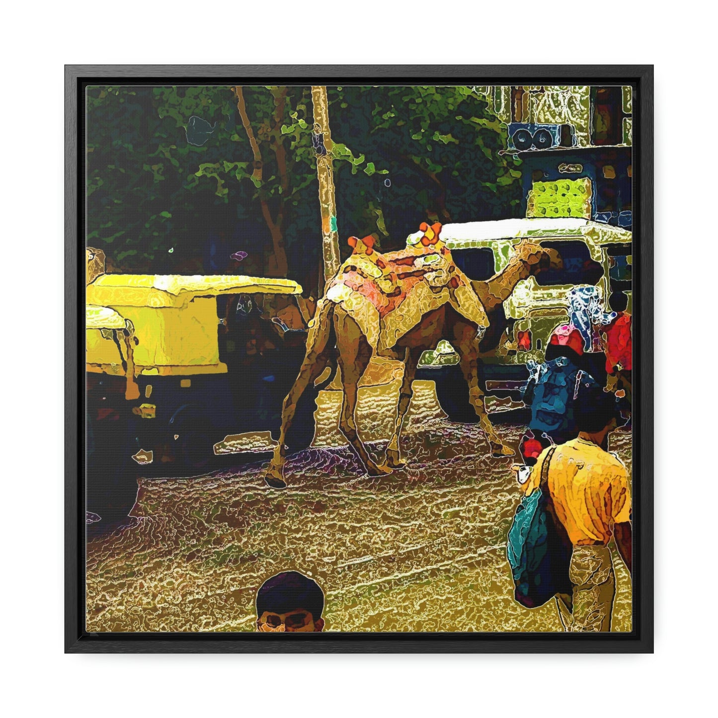 Gallery Canvas Wraps, Square Frame ... "Truckin'-Up-To-Buffalo ... 'Oops - Wrong Country' ... Truckin'-Up-To-New Delll -'E' ... " ... (Delhi, India) ... 5July2007. Original Works ...