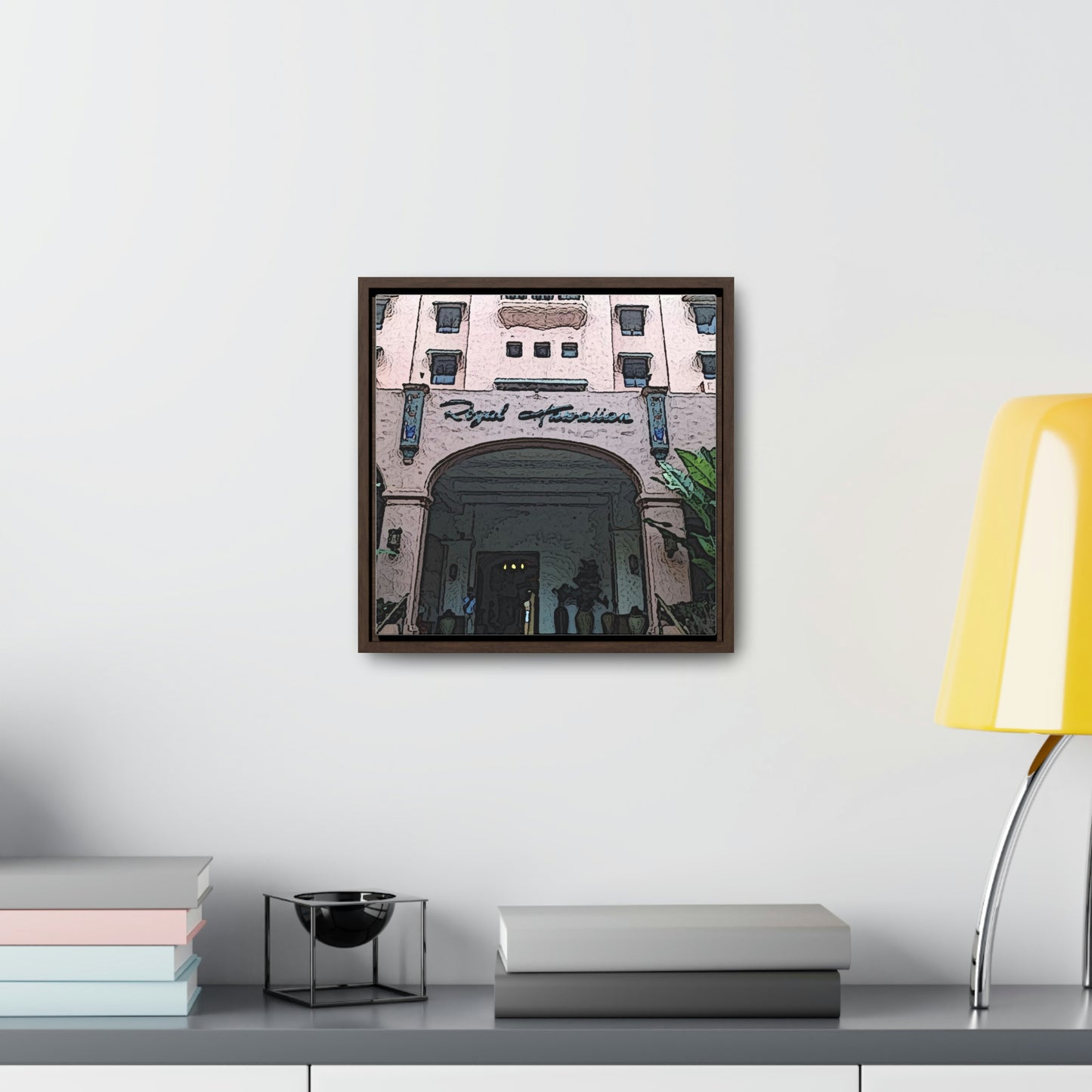 Gallery Canvas Wraps, Square Frame ...  "La Grande Entree" At: 'The Pink Palace' ... The Royal Hawai'ian ... Honolulu, HI ... '27Oct2014' ... Original Works ...