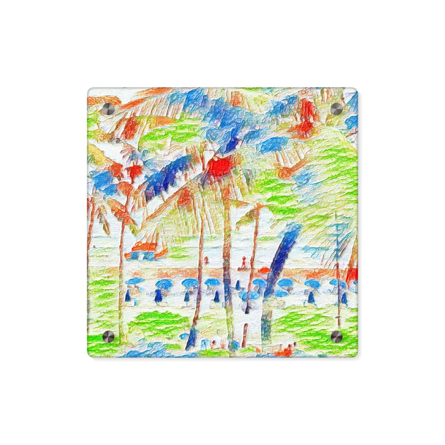 Acrylic Wall Art Panels ... "The Royal Hawai'ian: Waikiki Beach_Beach" ... Honolulu, HI ... Ocotber 2014 (Halloween) ... Original Works ...